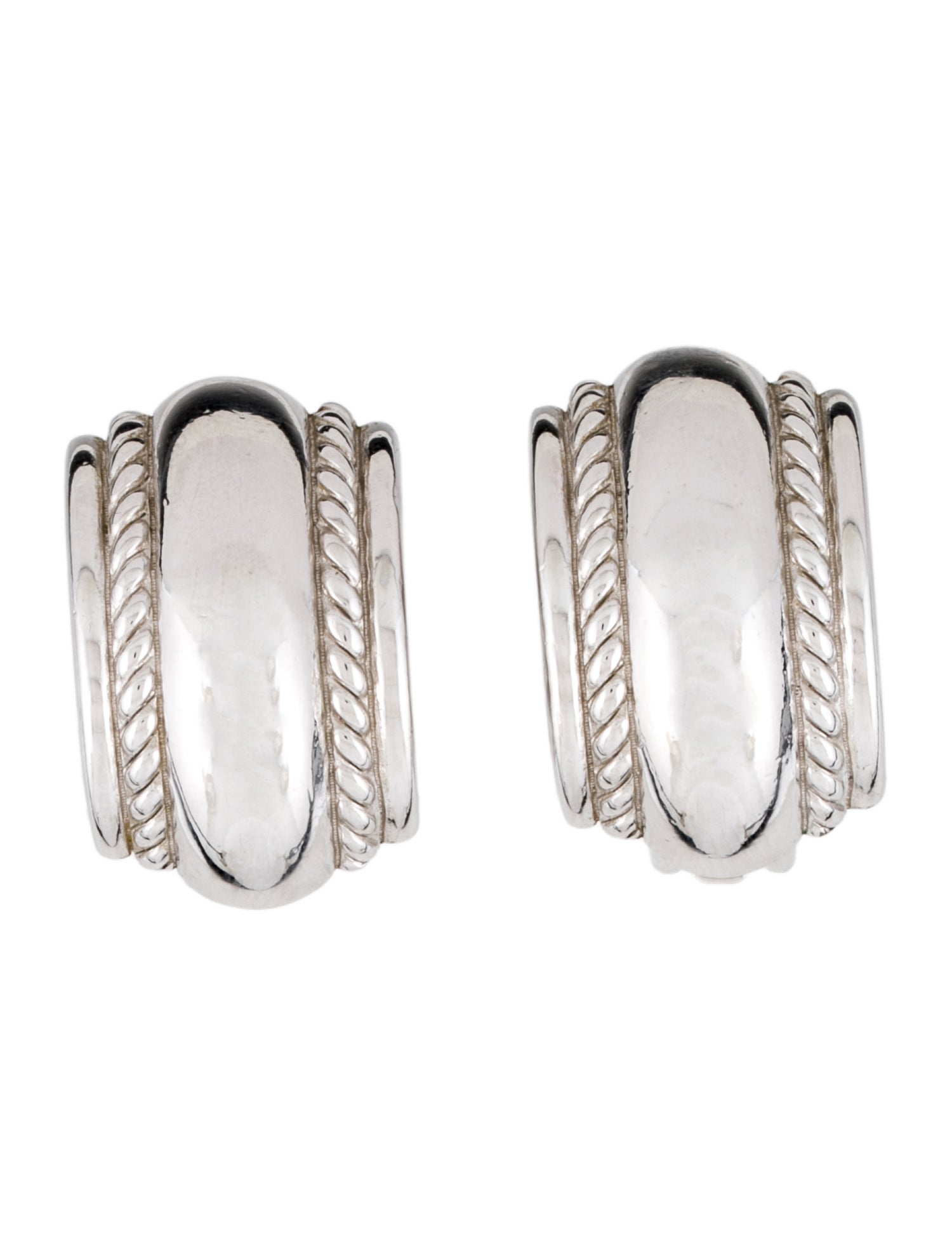 Christian Dior Vintage Half-Hoop Clip-On Earrings