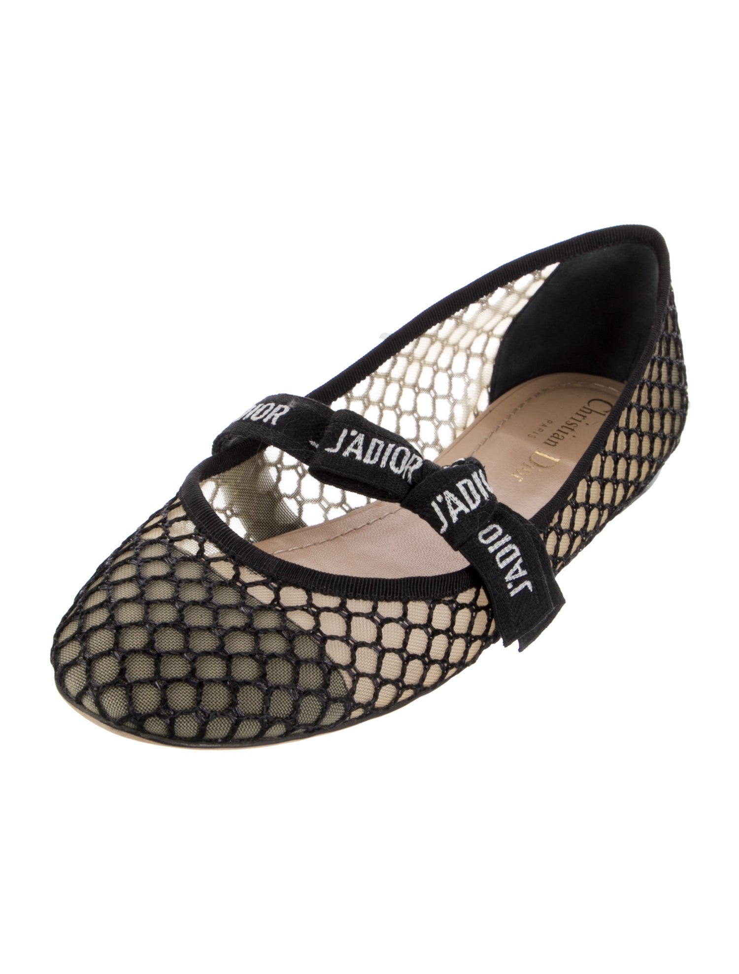 Christian Dior Mesh Mesh Accents Ballet Flats w/ Tags