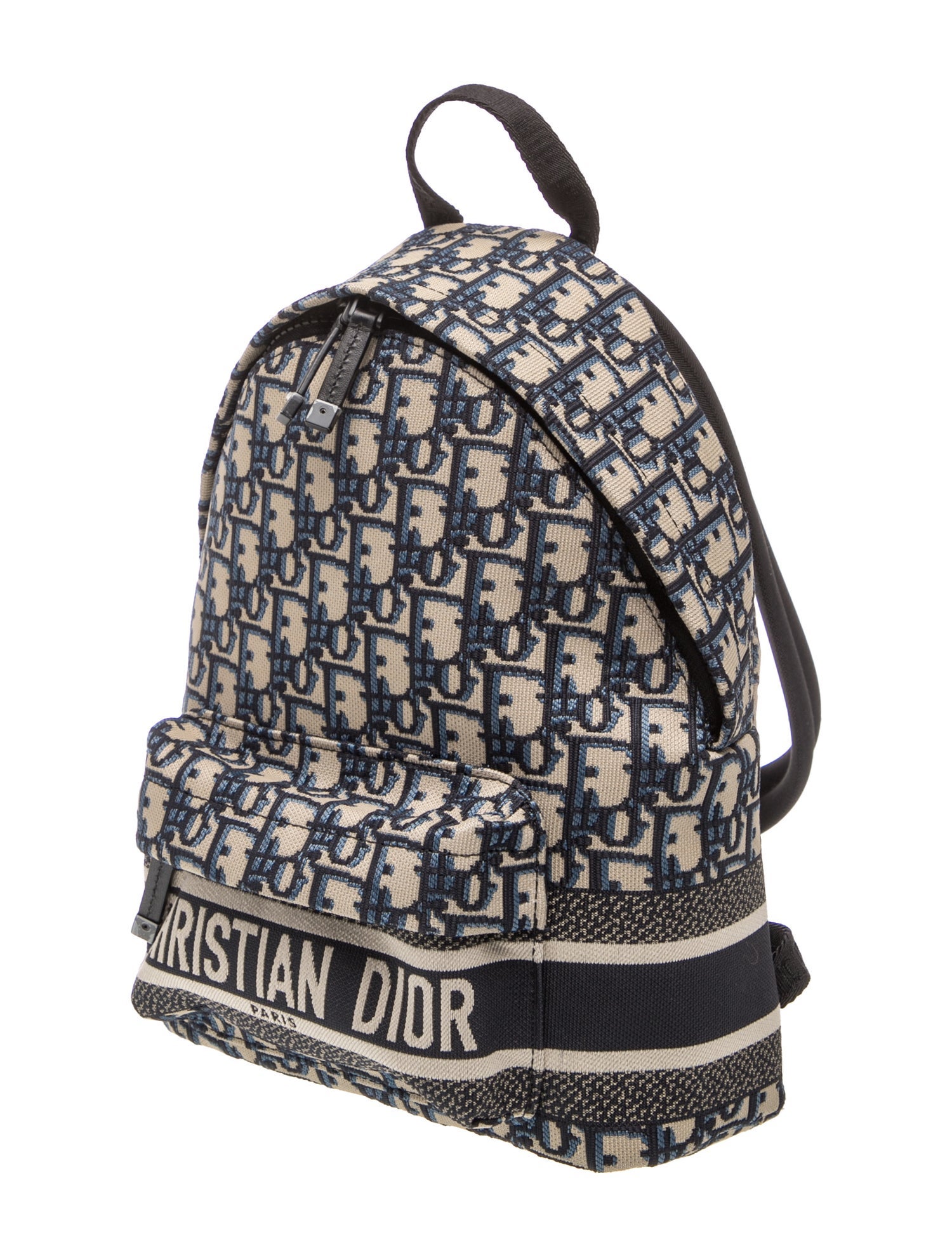 Christian Dior Oblique Jacquard Backpack 2025 - Blue Backpacks