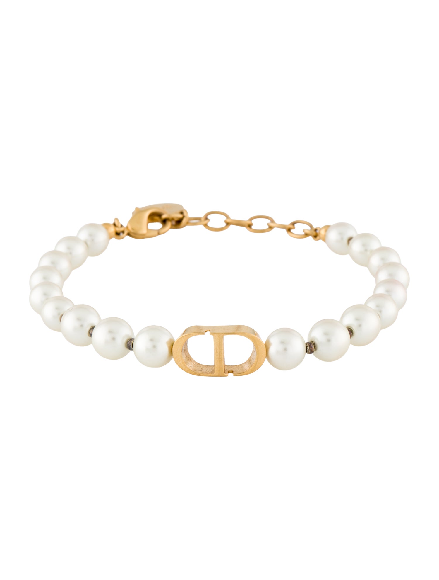 Christian Dior Faux Pearl CD 30 Montaigne Bracelet