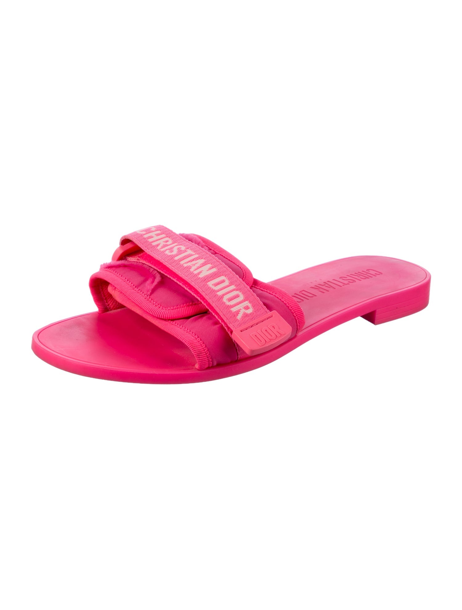 Christian Dior Rubber Graphic Print Slides