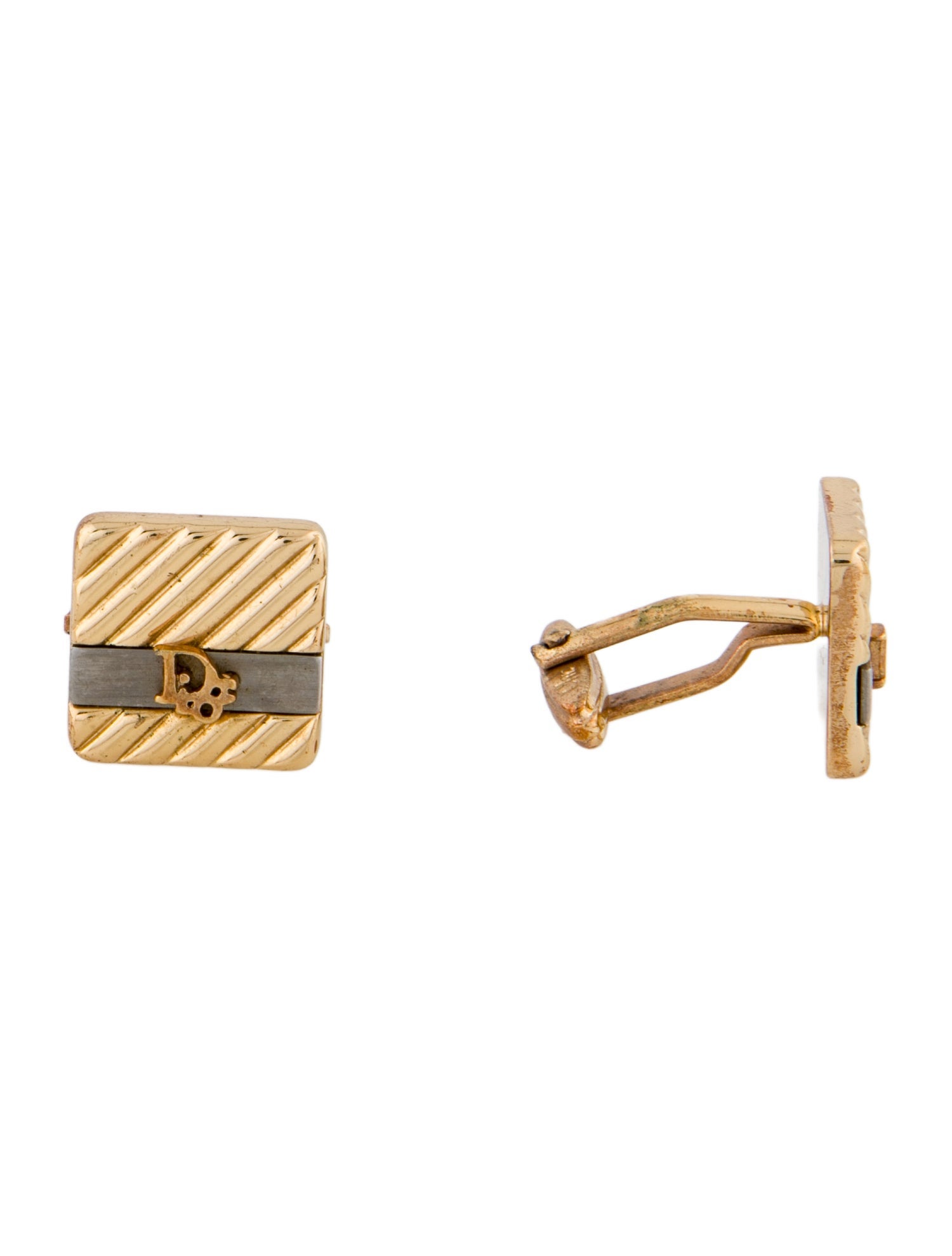 Christian Dior Vintage Logo Cufflinks