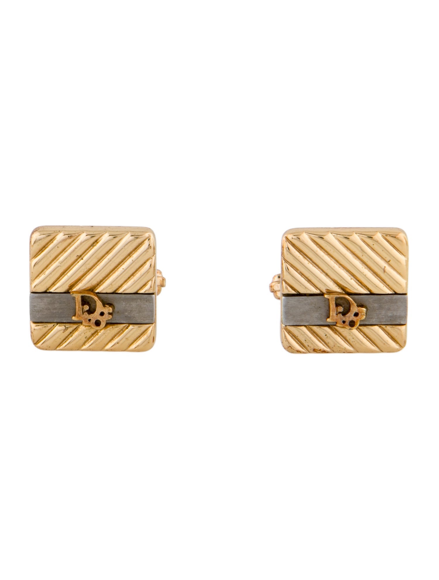 Christian Dior Vintage Logo Cufflinks