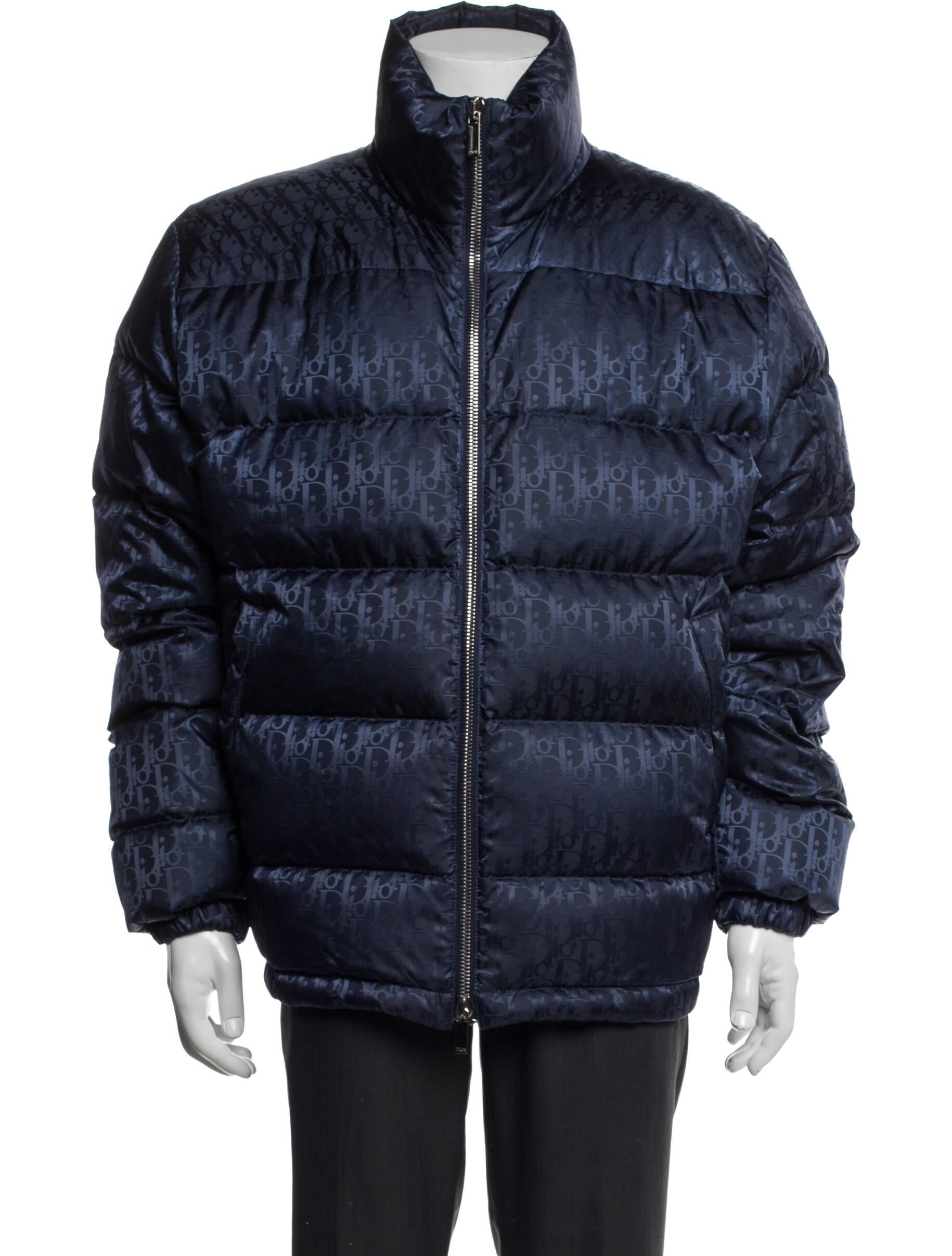 DIOR MEN Oblique Jacquard Puffer Coat