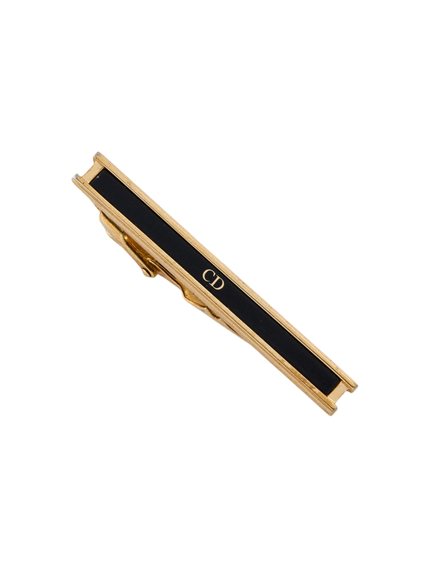 Christian Dior Vintage Enamel CD Tie Clip