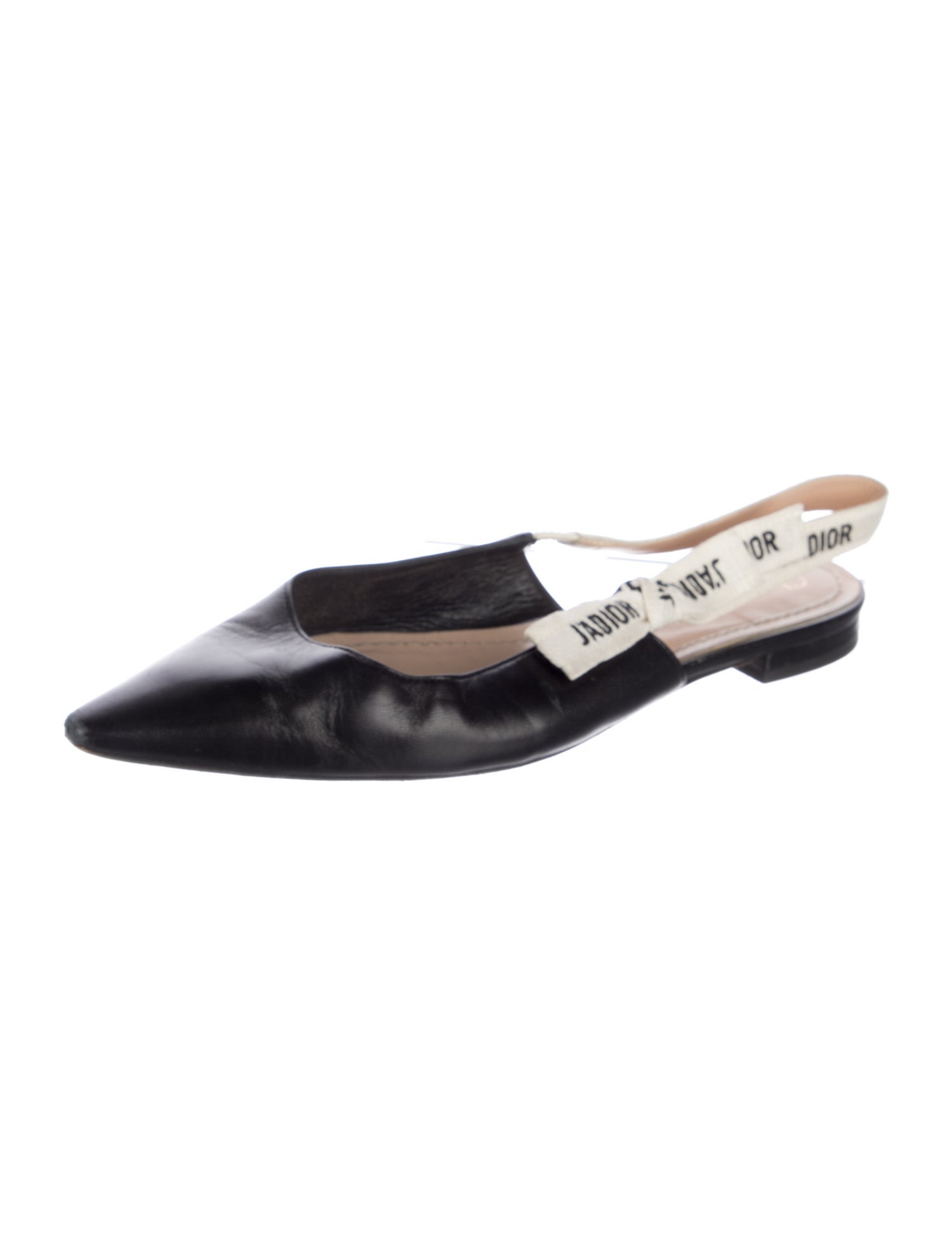 Christian Dior Leather Printed Slingback Flats