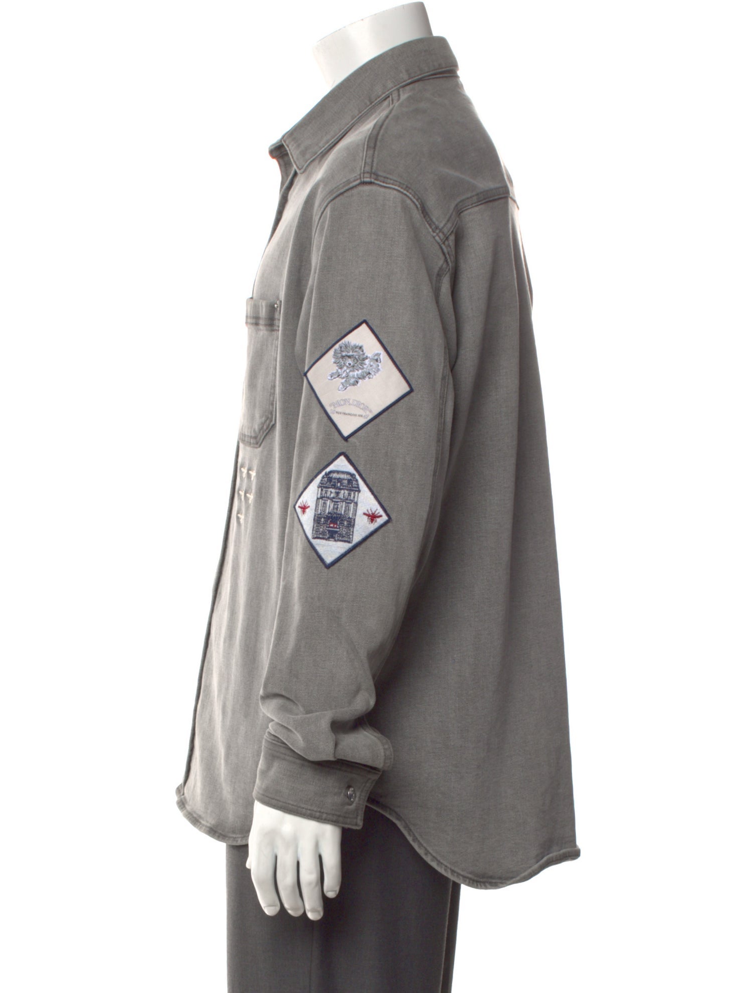 DIOR MEN 2020 Signature Logo Denim Shirt