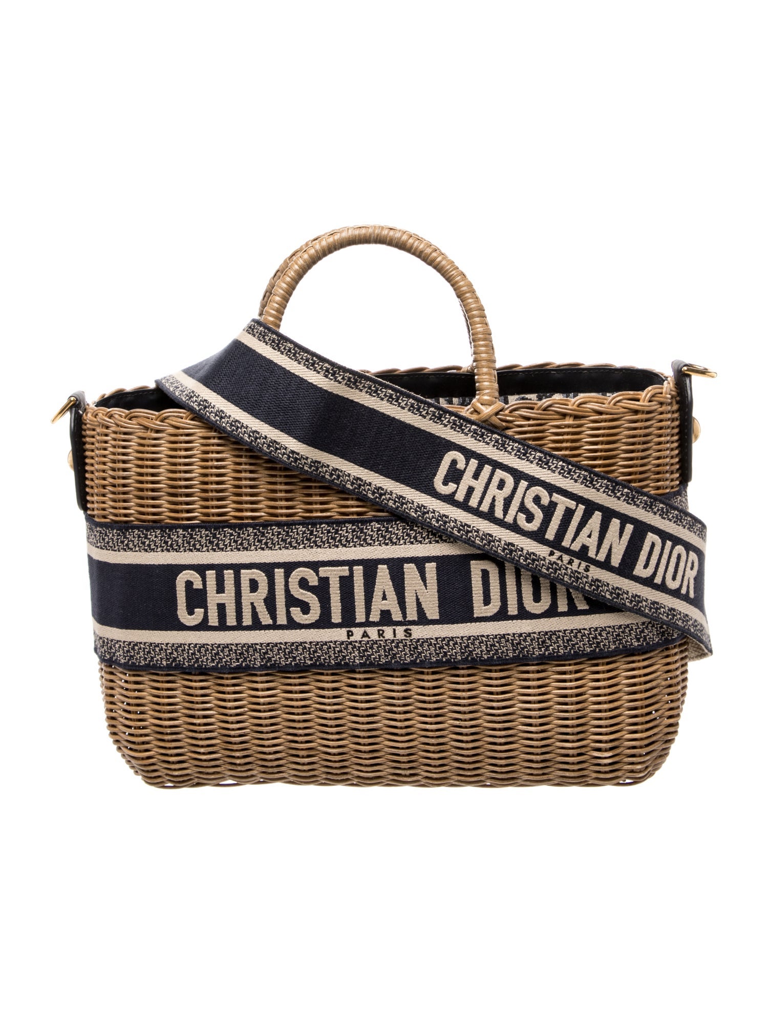 Christian Dior Oblique Jacquard Top Handle Bag