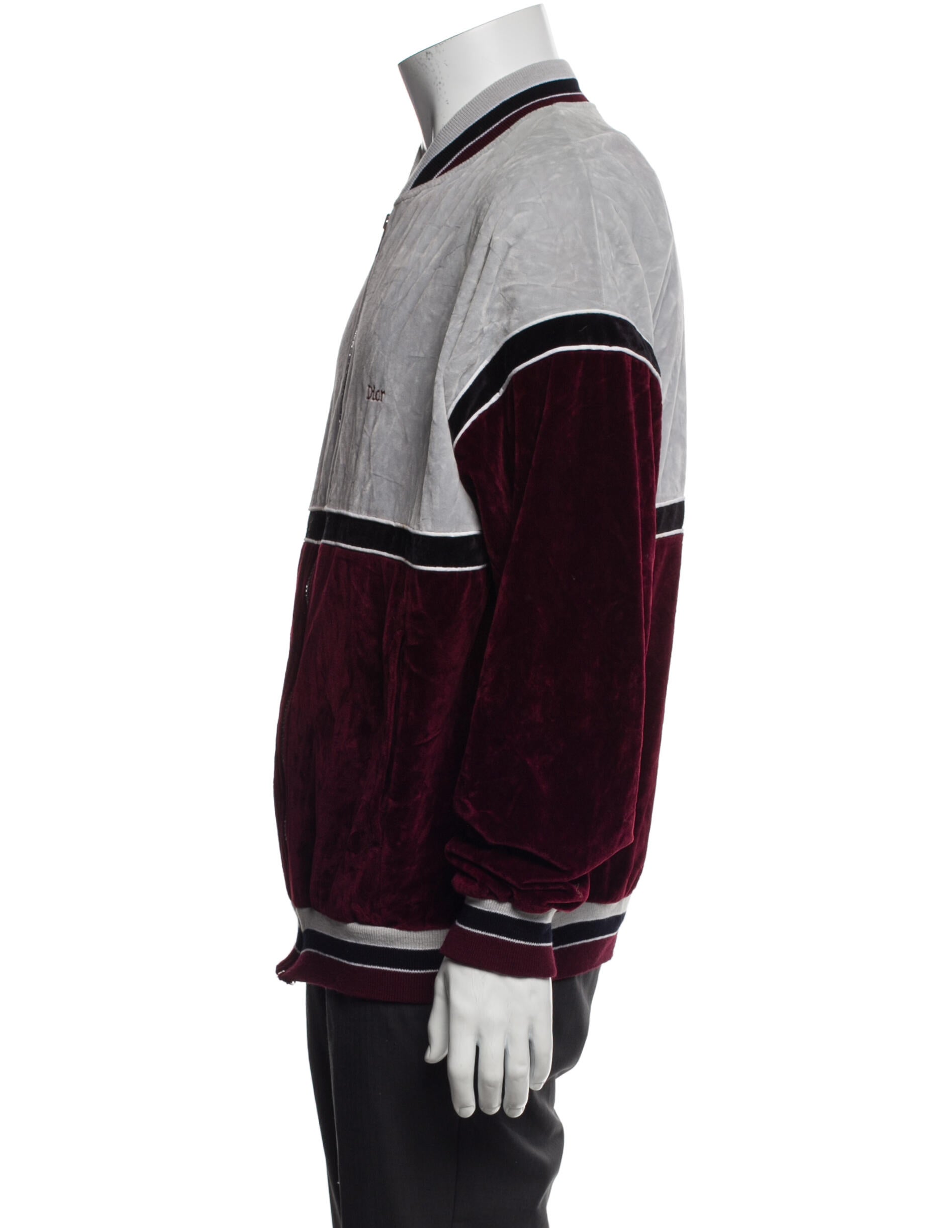 Christian Dior Monsieur Colorblock Pattern Bomber Jacket
