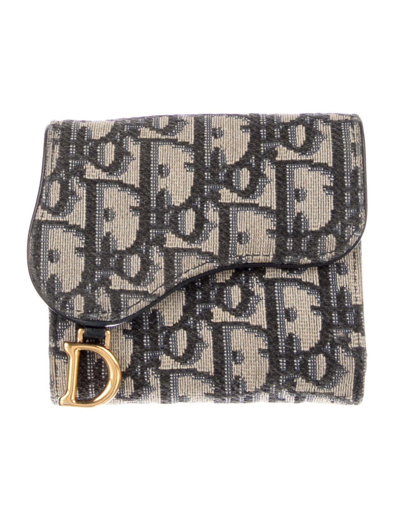 Christian Dior 2020 Saddle Lotus Compact Wallet