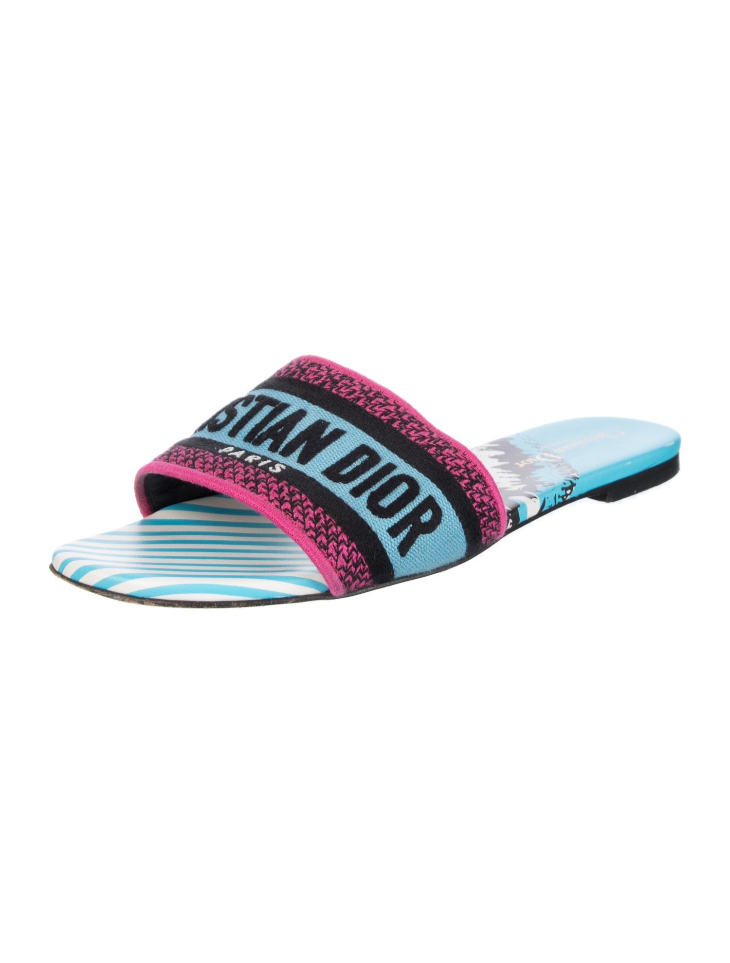 Christian Dior Graphic Print Slides