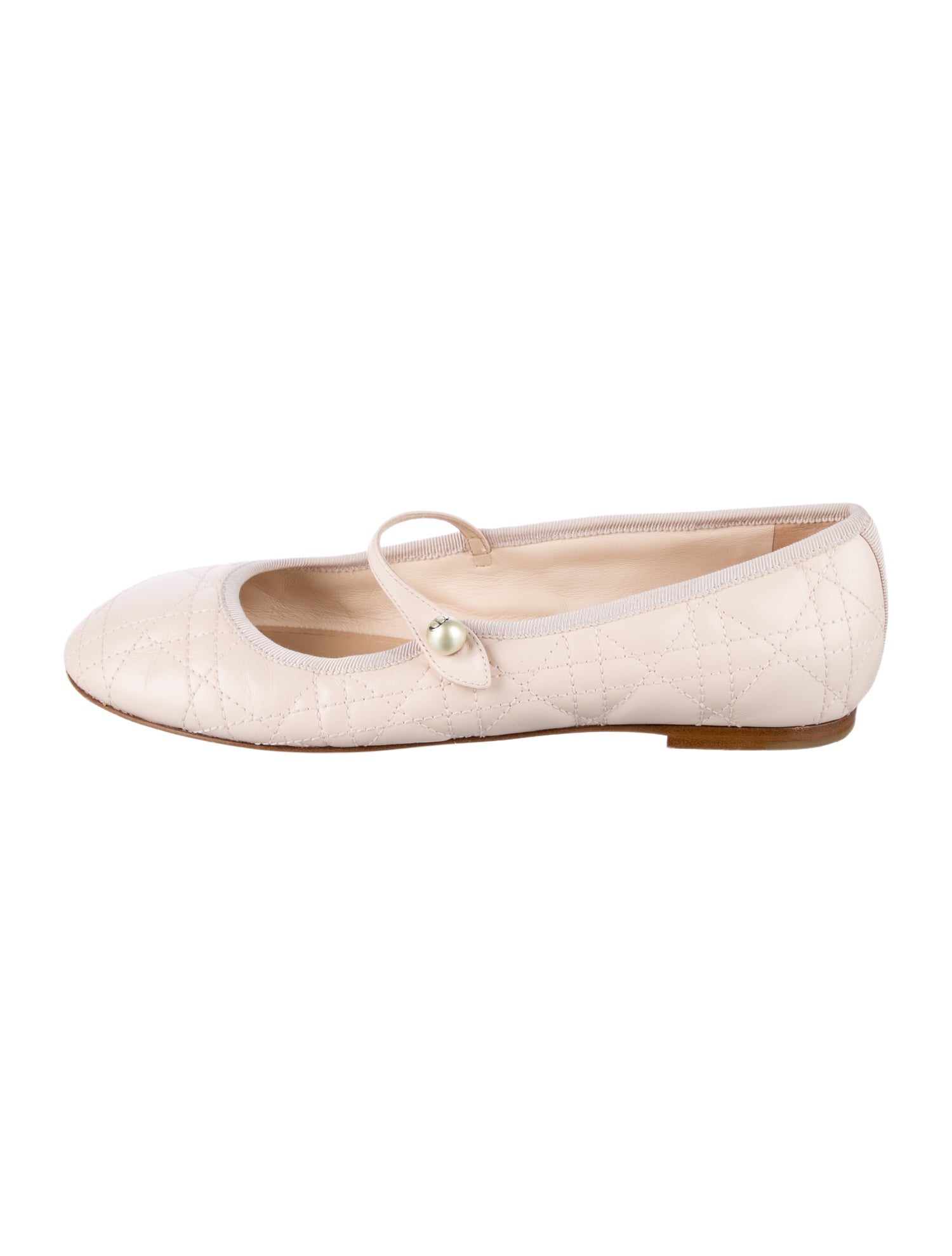Christian Dior Cannage Pattern Leather Mary Jane Flats