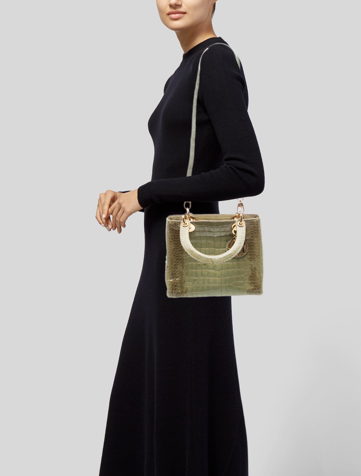 Christian Dior Alligator Lady Dior Mini