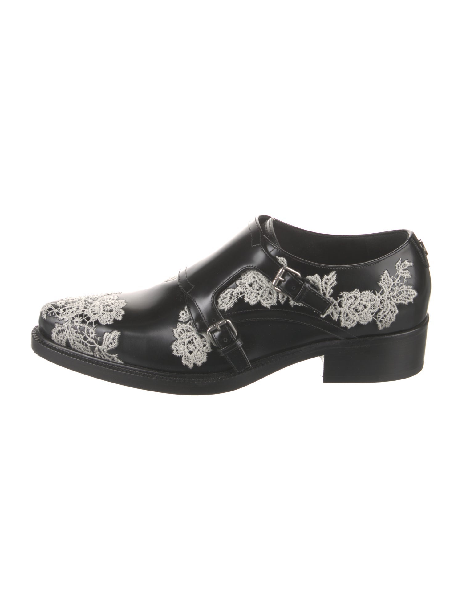Christian Dior Leather Floral Print Oxfords