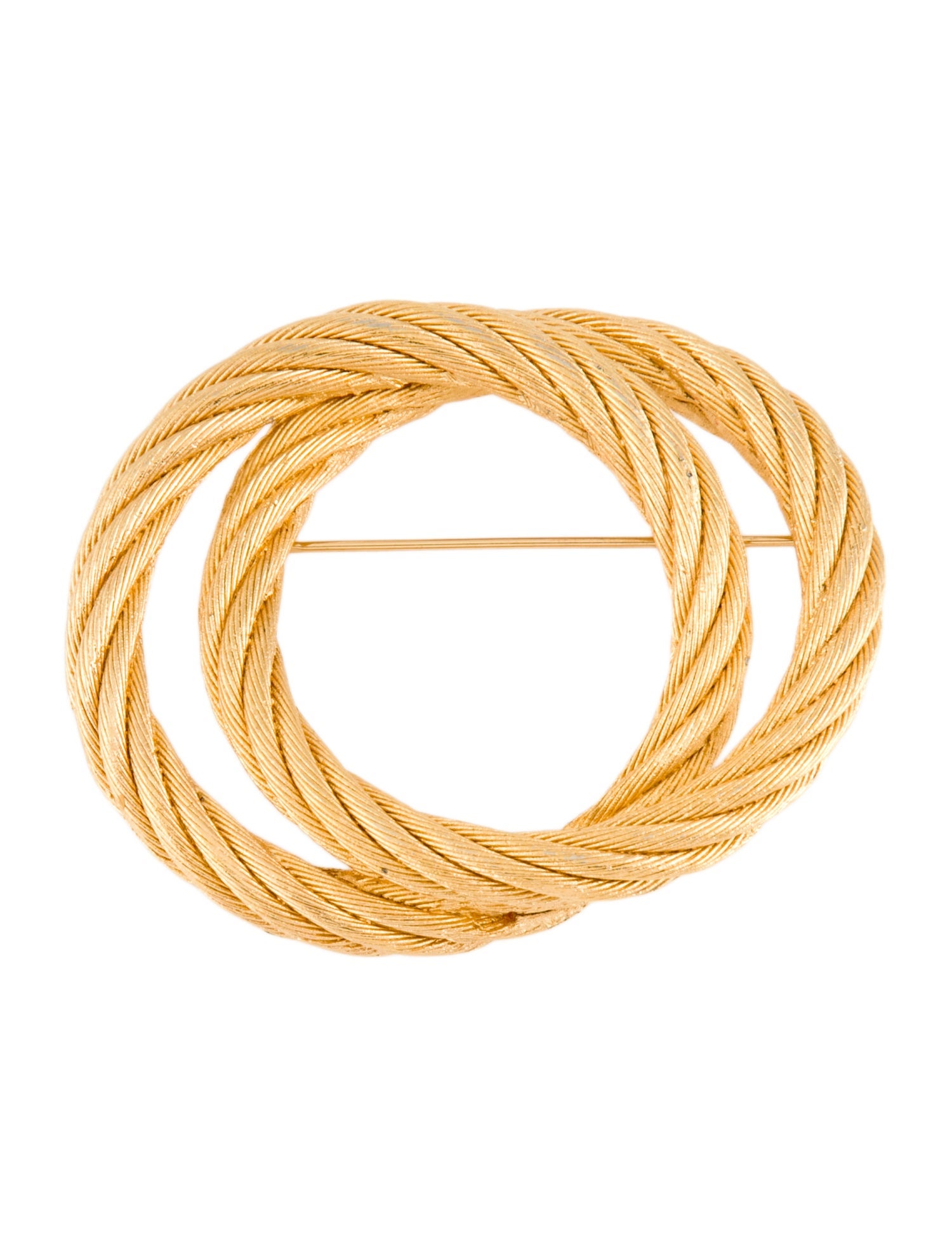 Christian Dior Vintage Rope Interlocked Pin Brooch