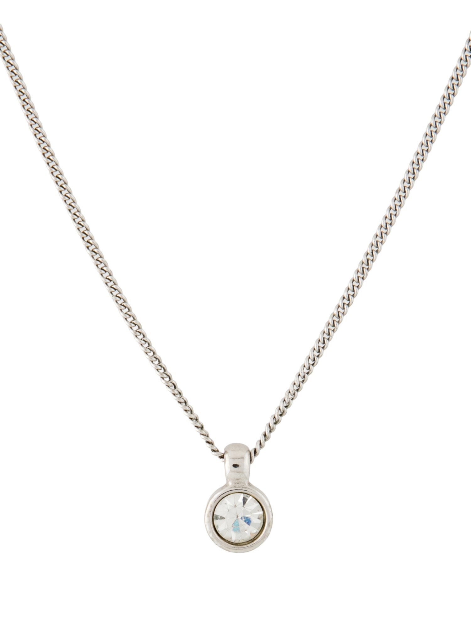 Christian Dior Vintage Crystal Pendant Necklace