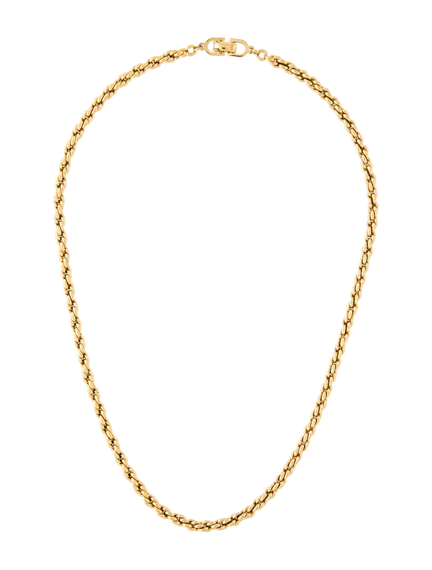 Christian Dior Vintage Braid Chain Necklace