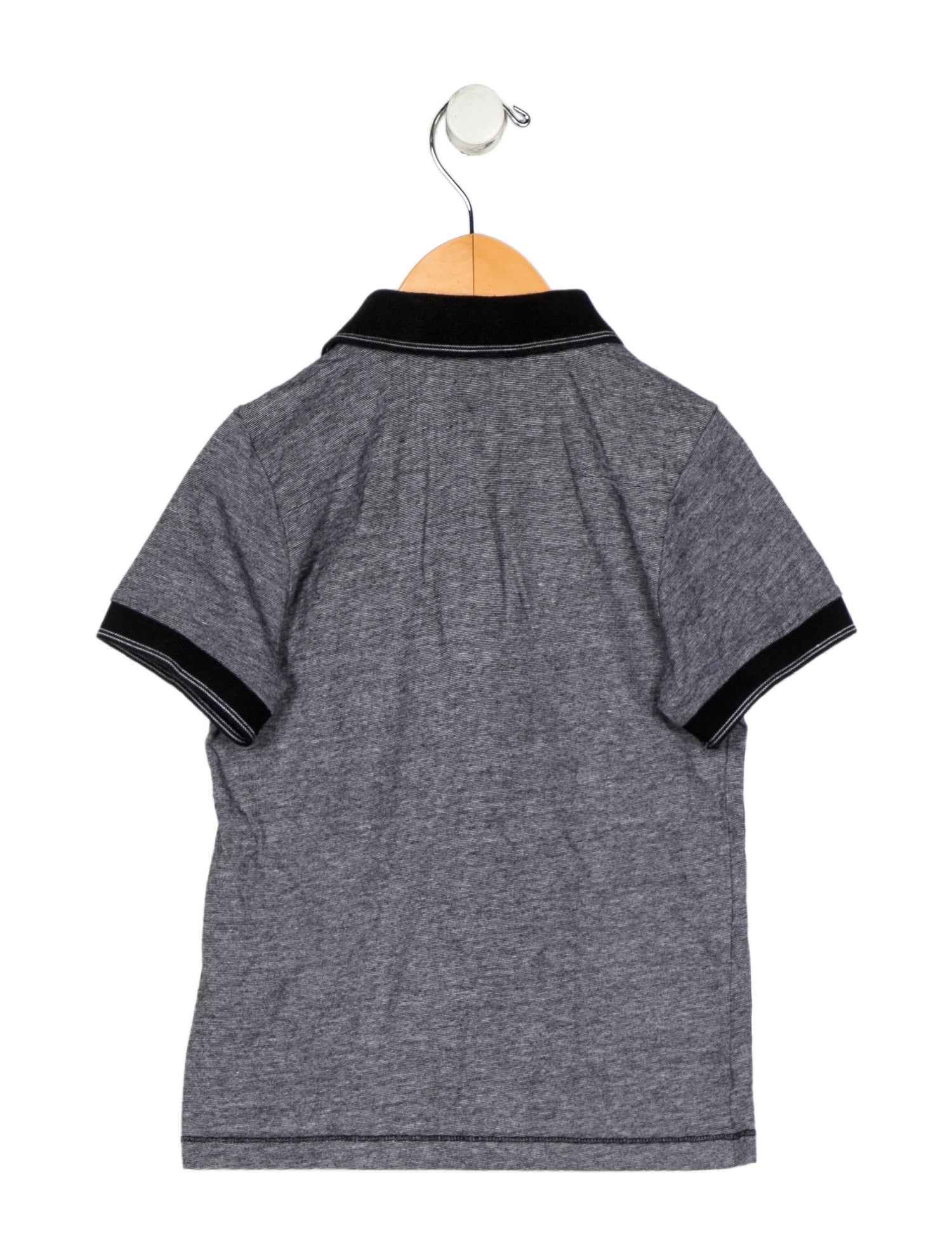 Christian Dior Cotton grey and black patterned casual polo shirt with button closure