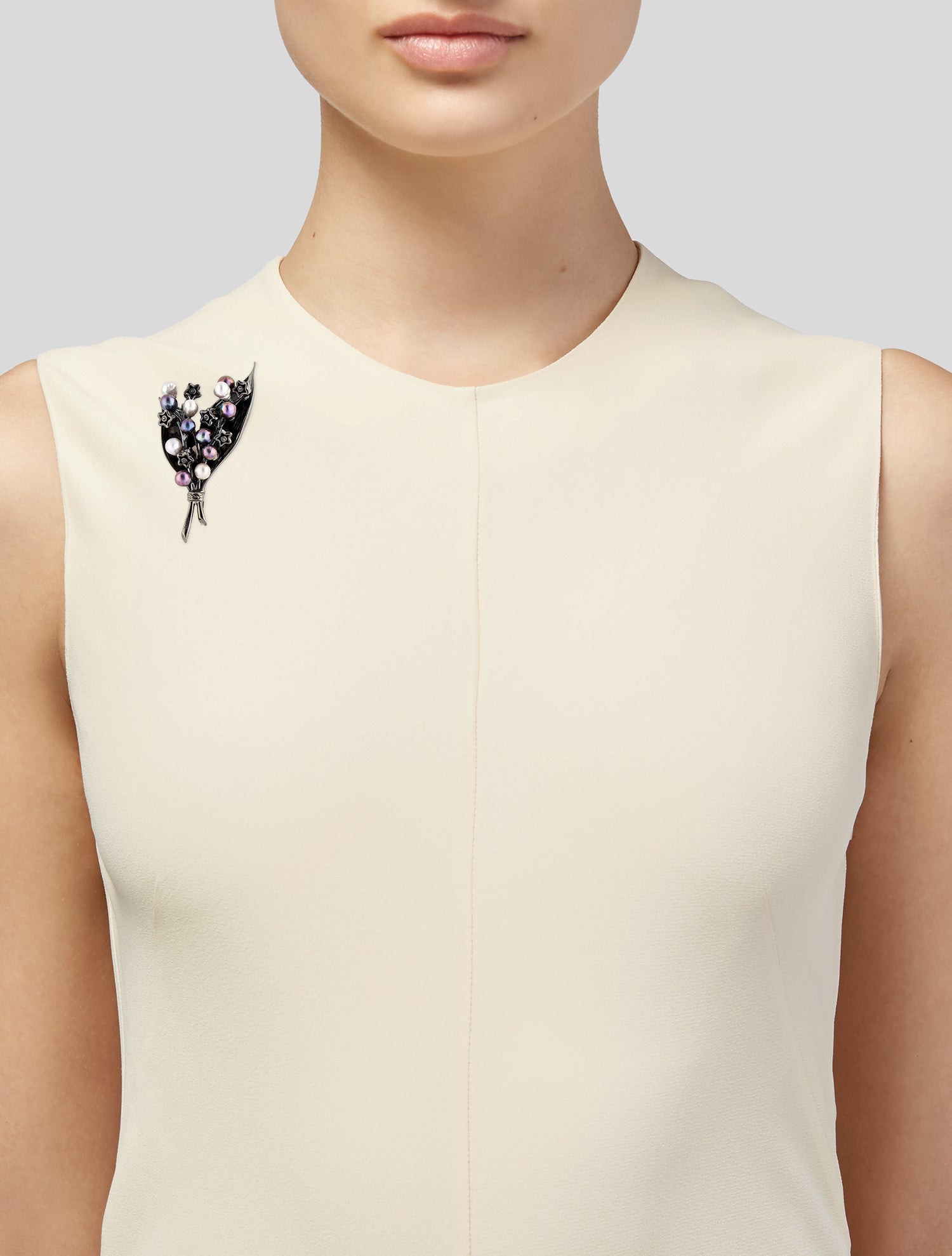 Christian Dior Pearl Lily Of The Valley Brooch Pin