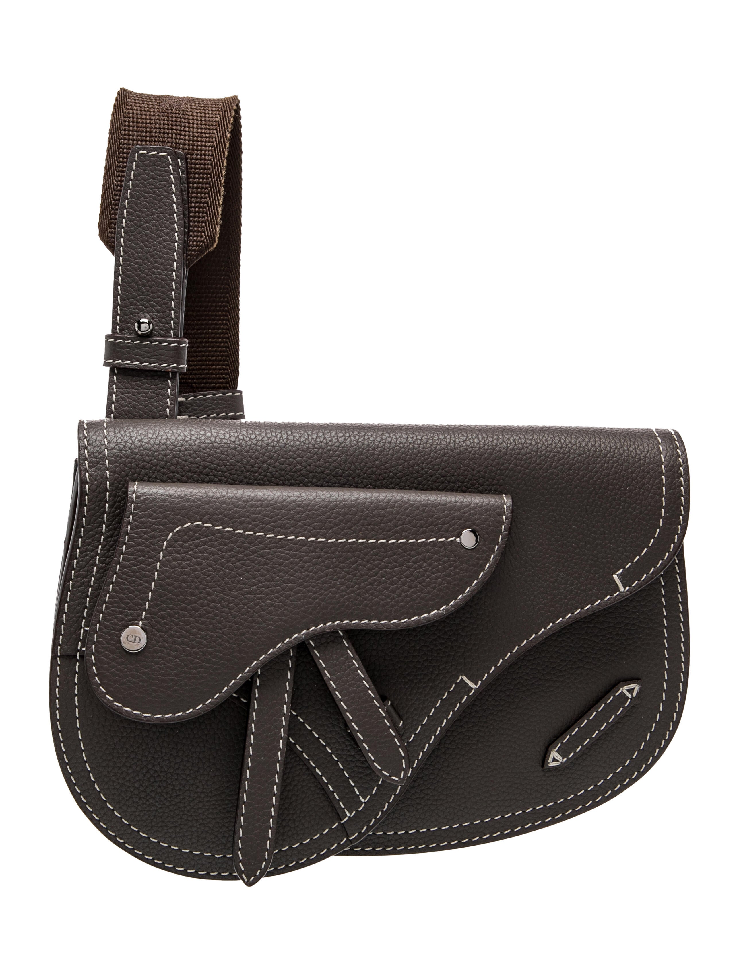 DIOR MEN Leather Saddle Bag
