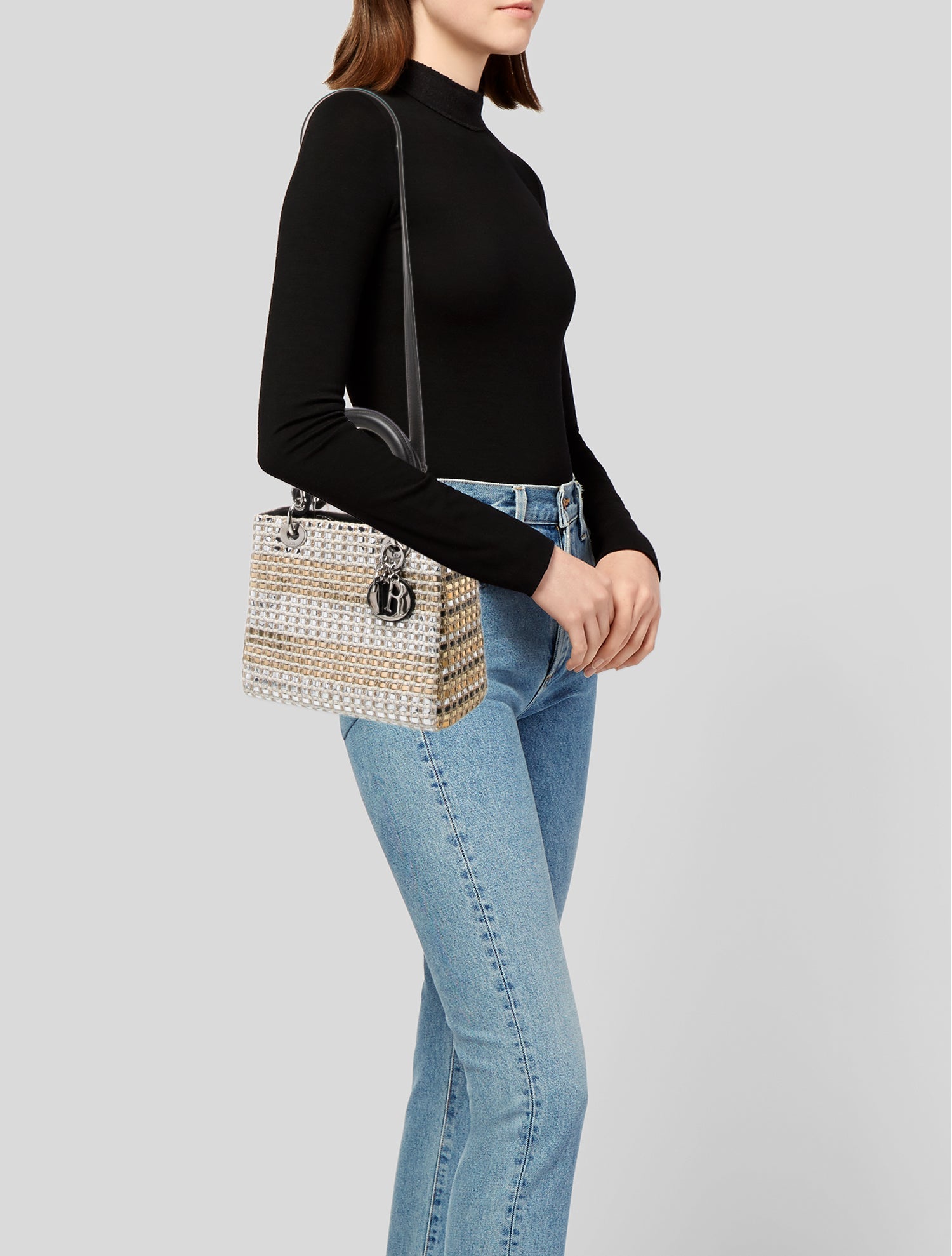 Christian Dior Tweed Lady Dior Medium