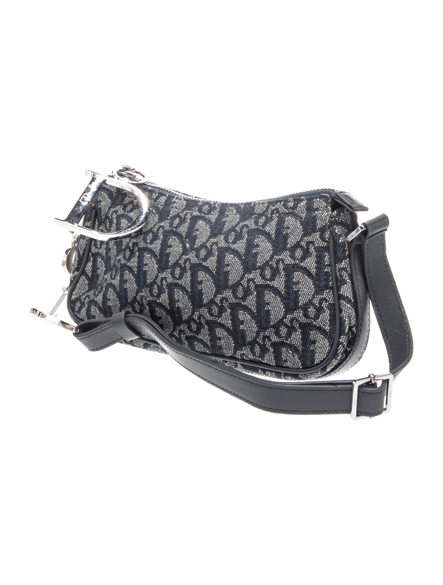 Christian Dior Diorissimo Christian Monogram Shoulder Bag - Grey