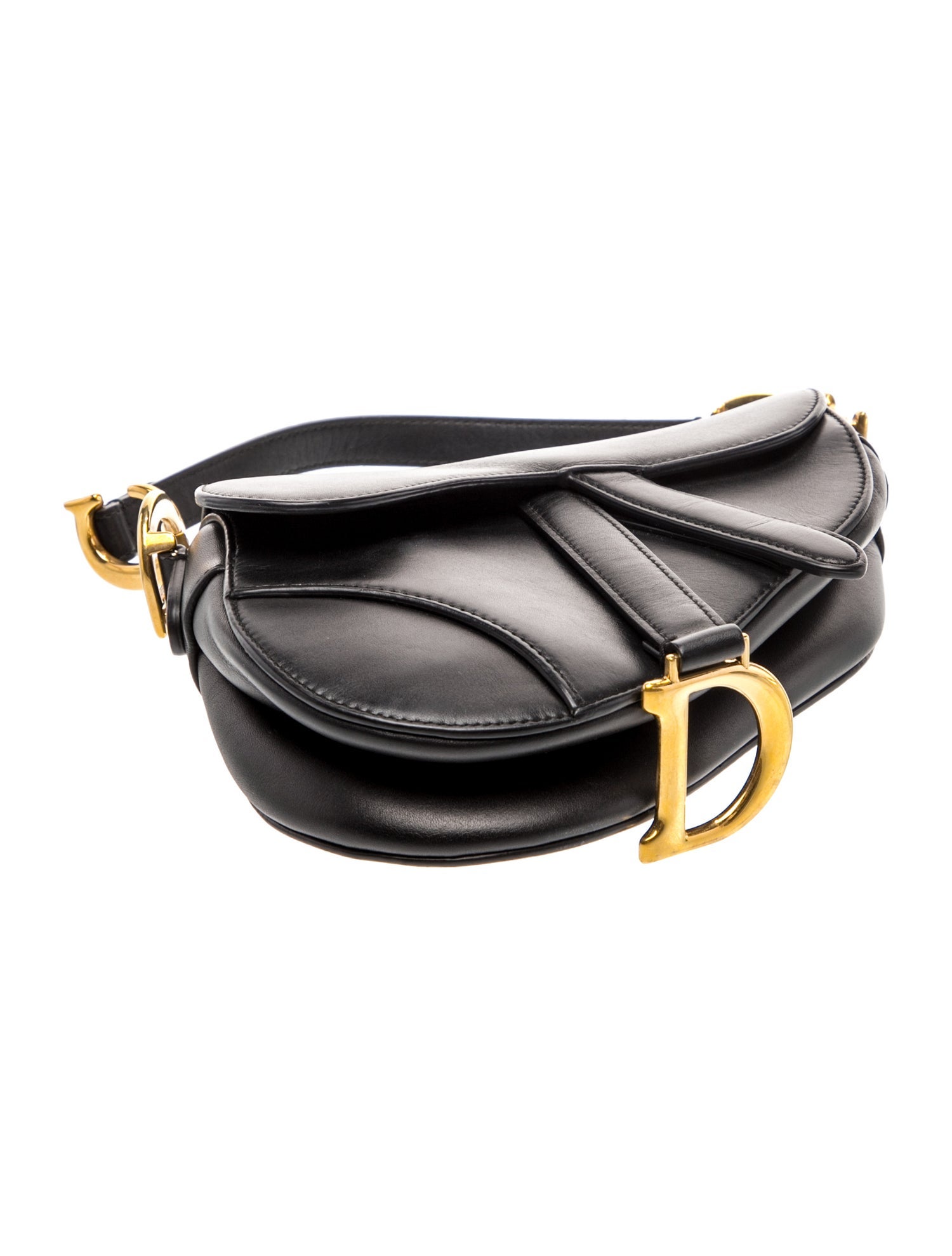 Christian Dior Leather Saddle Mini - Black Shoulder Bags, Handbags