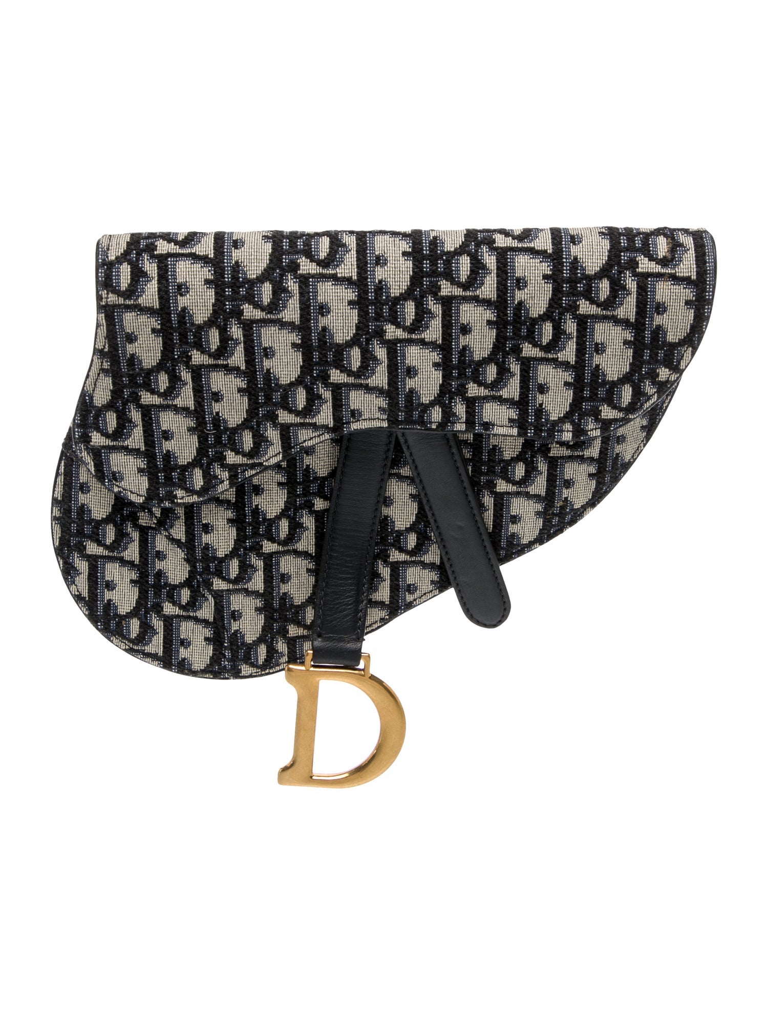 Christian Dior Oblique Jacquard Saddle Belt Pouch