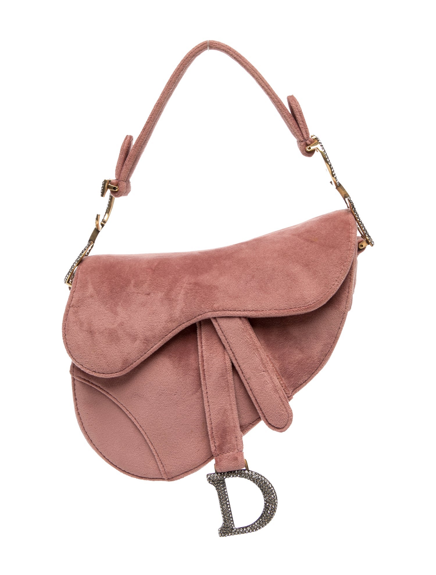 Christian Dior Velvet Saddle Mini
