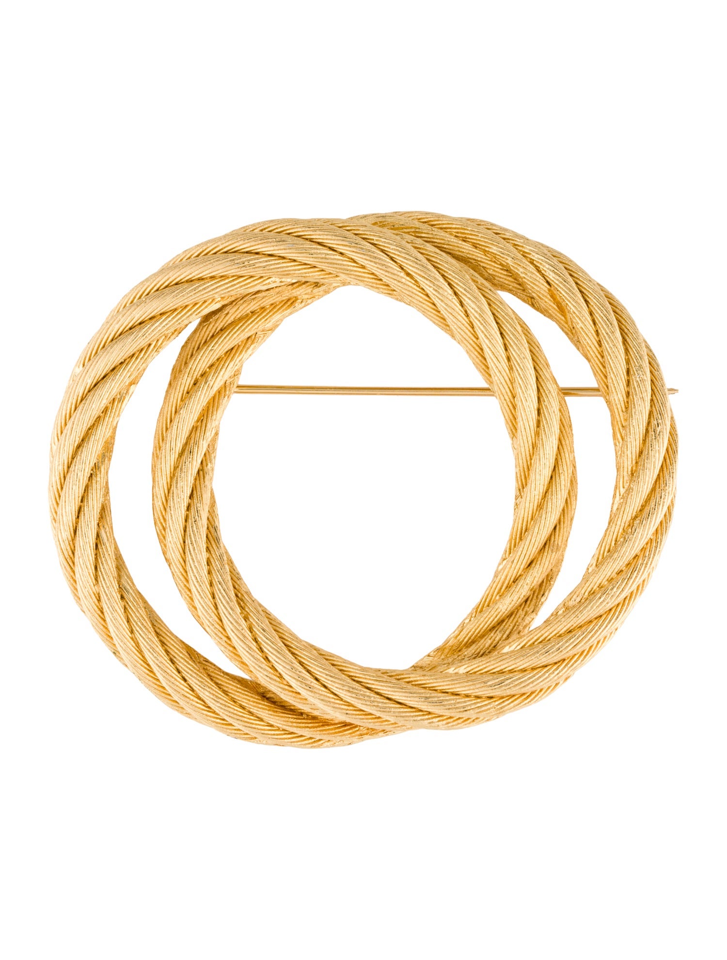 Christian Dior Vintage Double Circle Pin Brooch