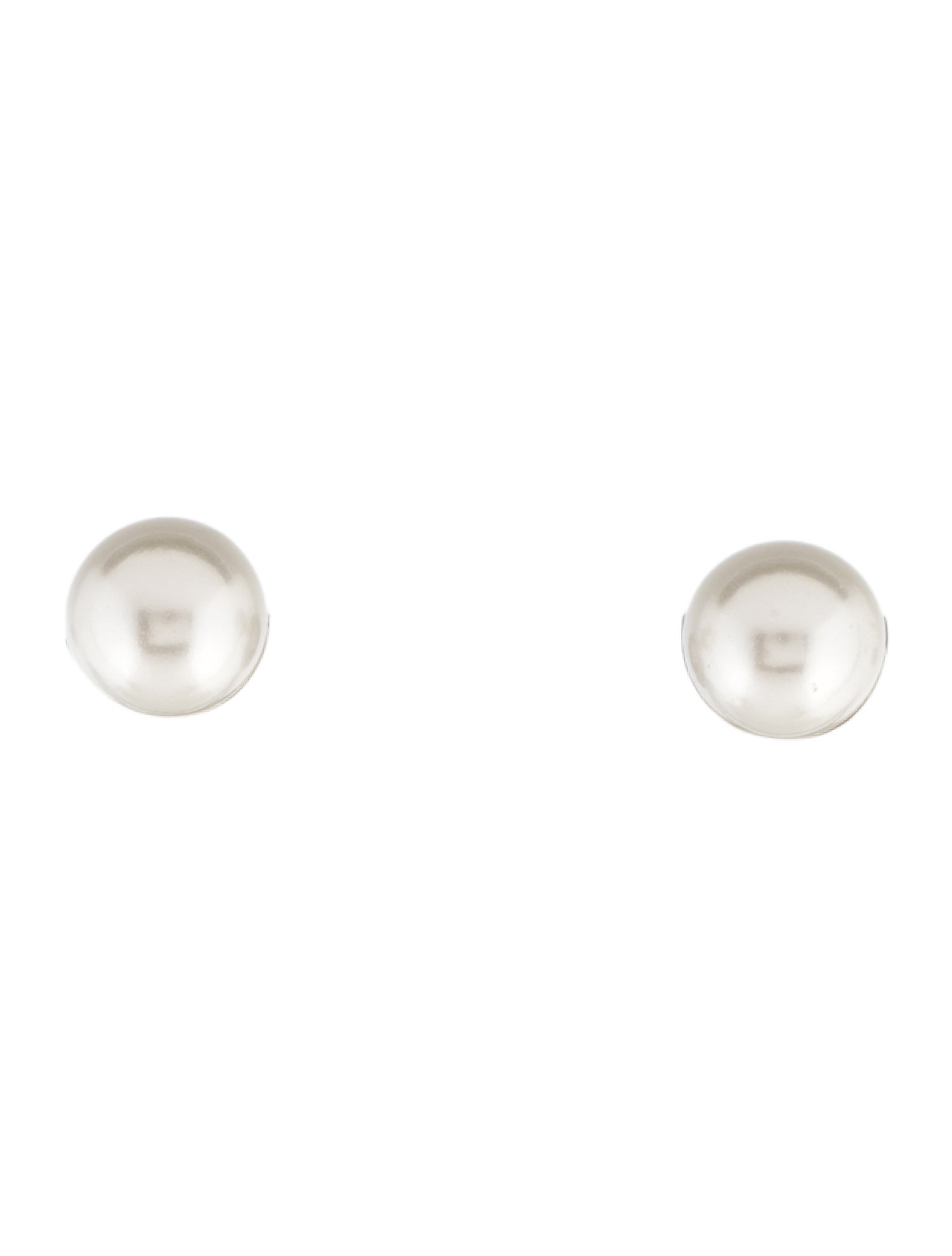 Christian Dior Faux Pearl & Resin Tribales Stud Earrings