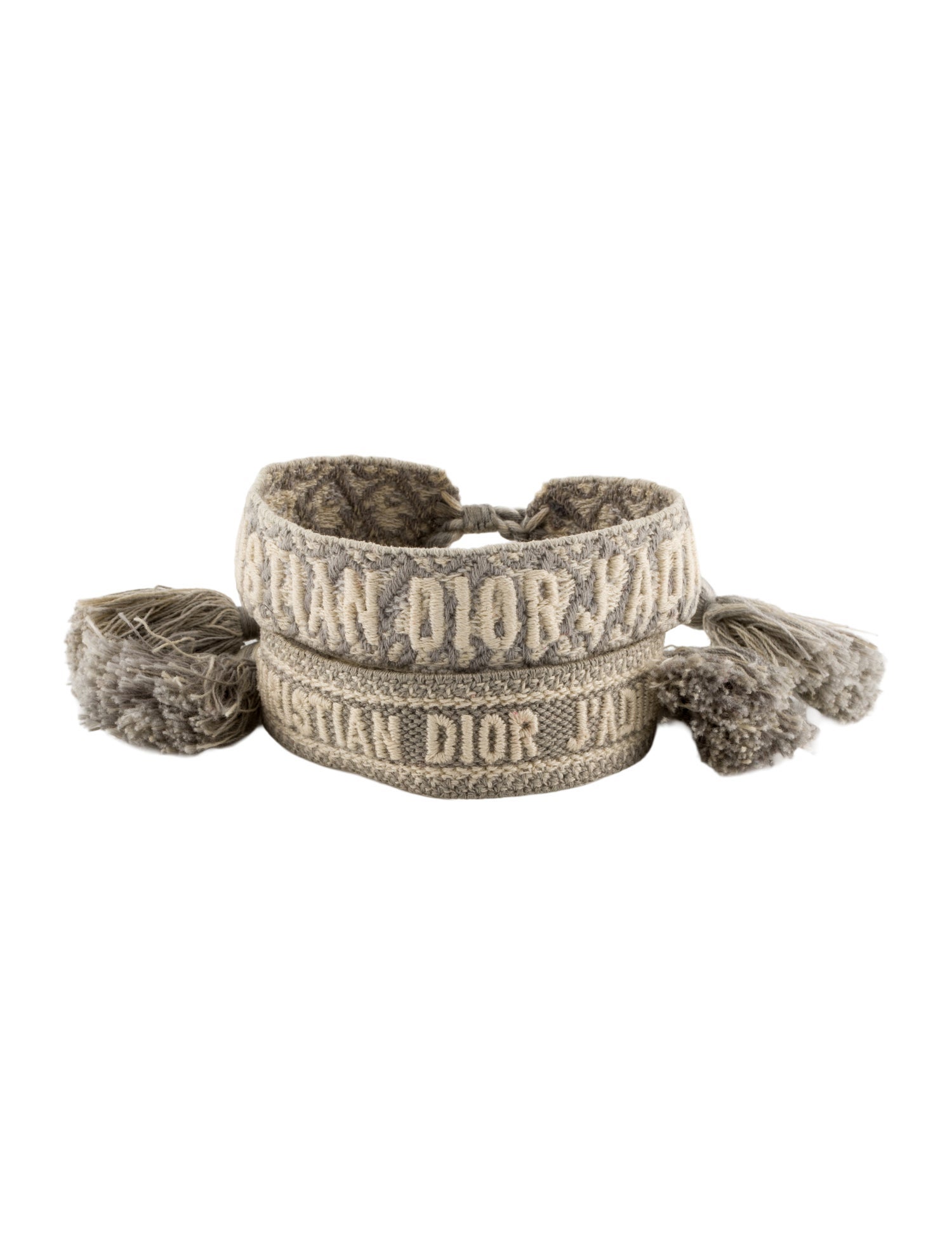 Christian Dior Fabric & Cotton Friendship Bracelet Set