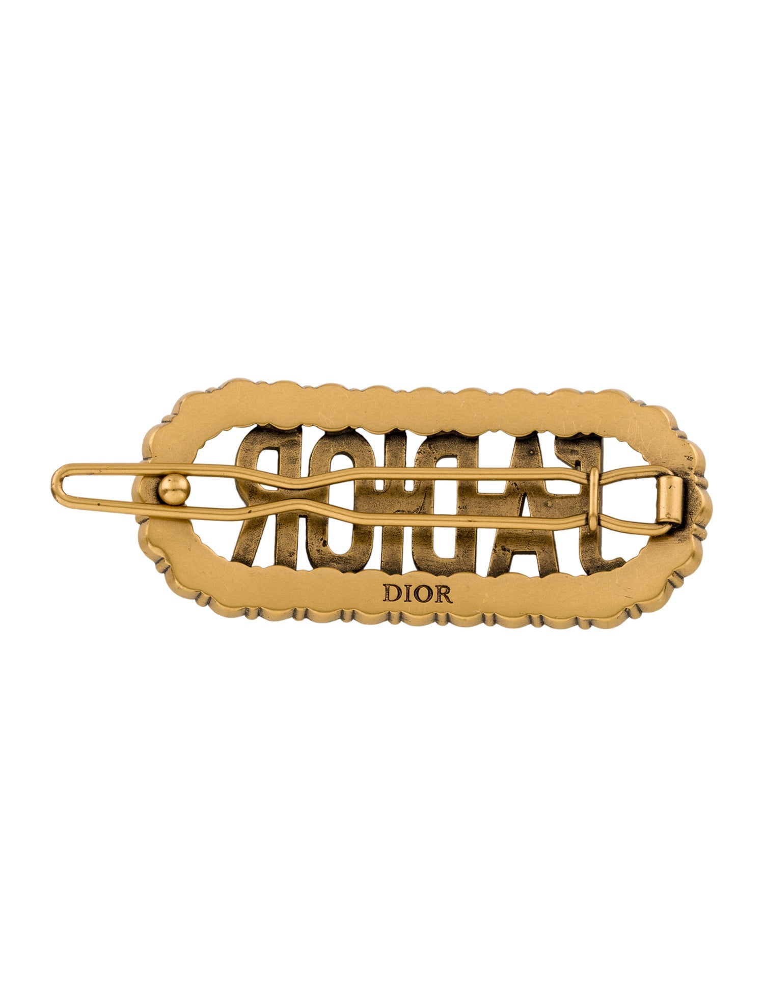 Christian Dior Pearl Studded Hair Clip - Gold Hair Accessories