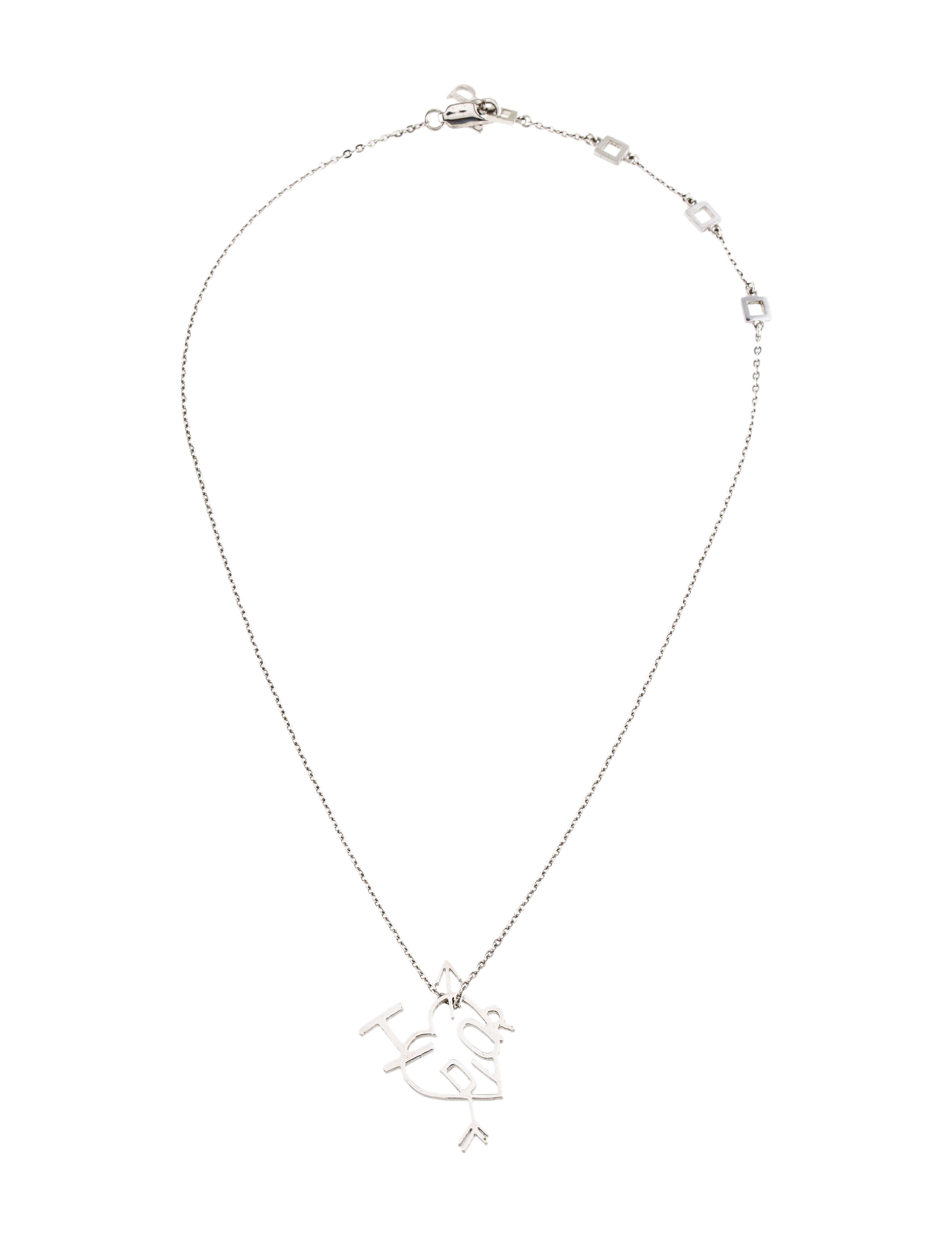 Christian Dior I Love Dior Heart Pendant Necklace - Pendant