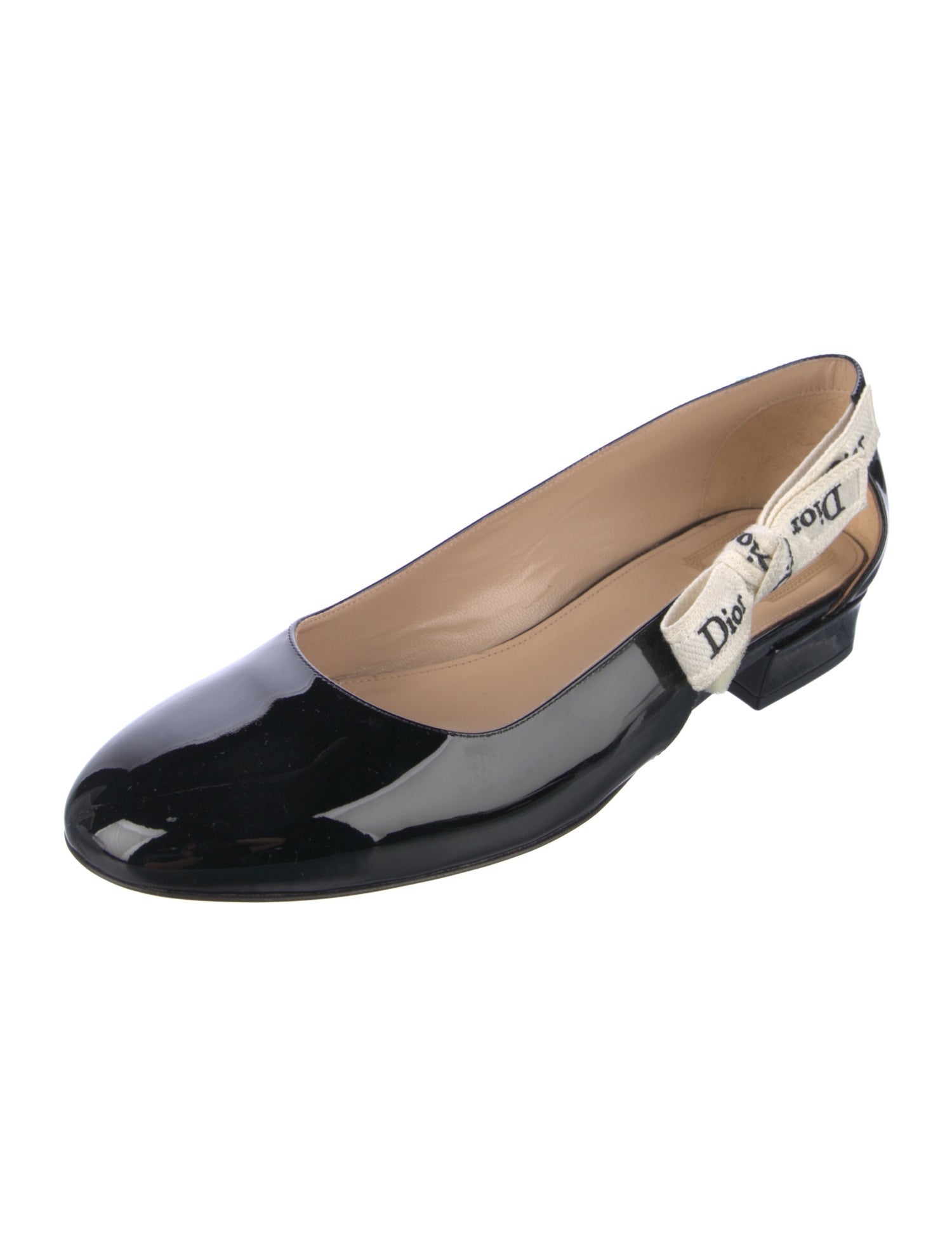 Christian Dior Patent Leather Printed Flats