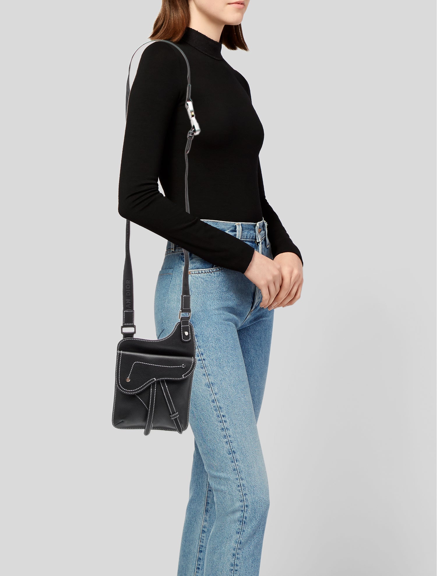 DIOR MEN Leather Christian Dior Saddle - Black Other, Bags