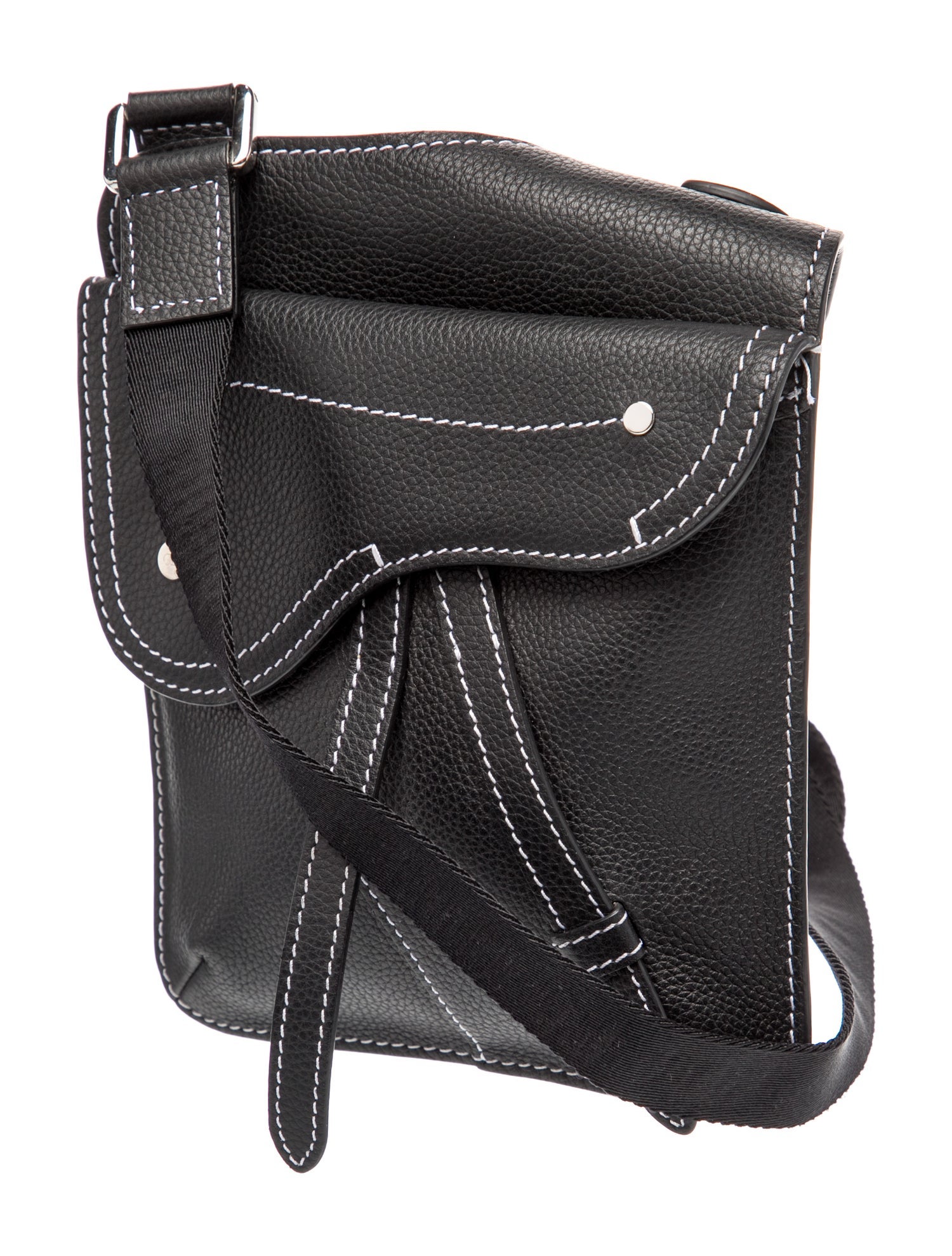 DIOR MEN Leather Christian Dior Saddle - Black Other, Bags