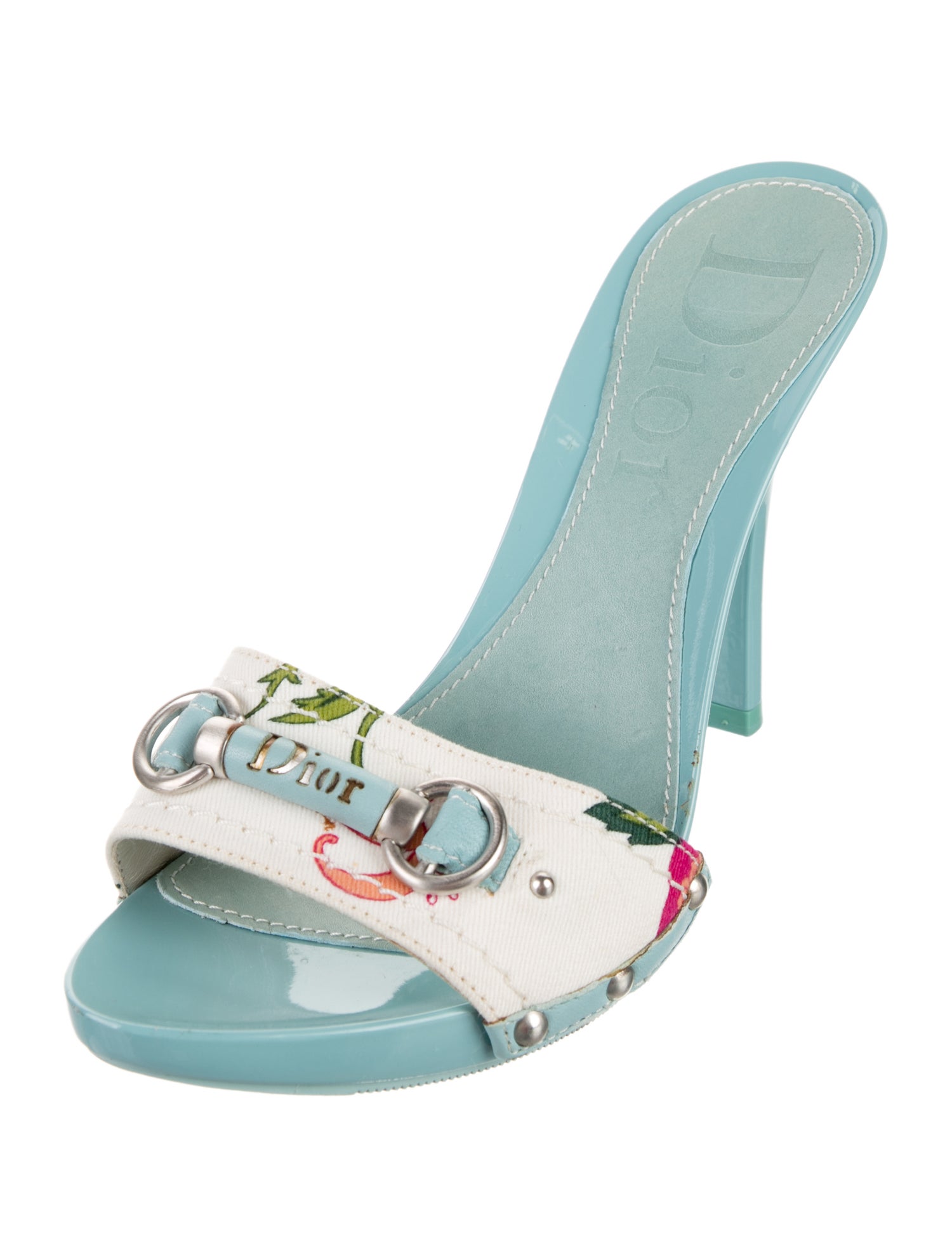 Christian Dior Vintage Canvas Slides