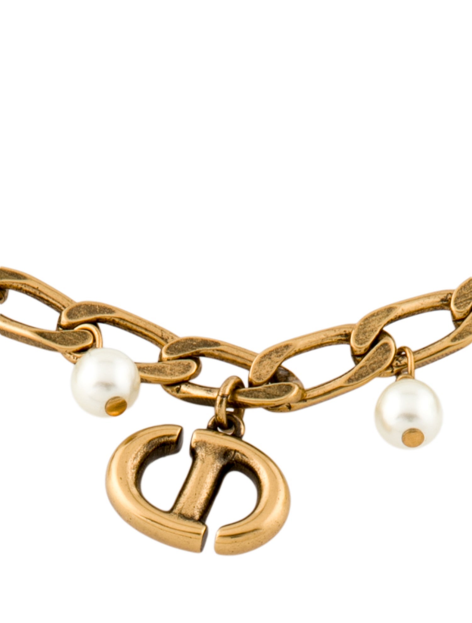 Christian Dior Faux Pearl & Crystal Lucky Charms Necklace