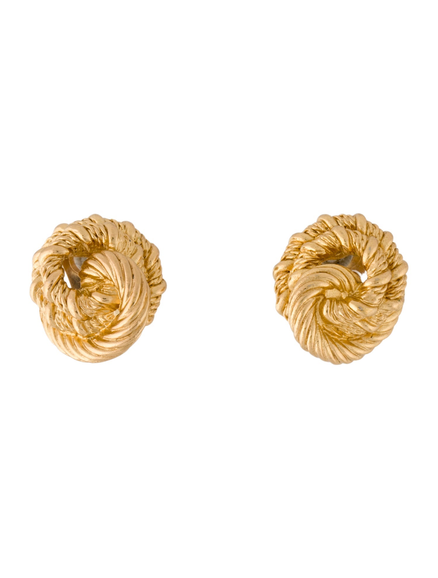 Christian Dior Vintage Rope Clip-On Earrings