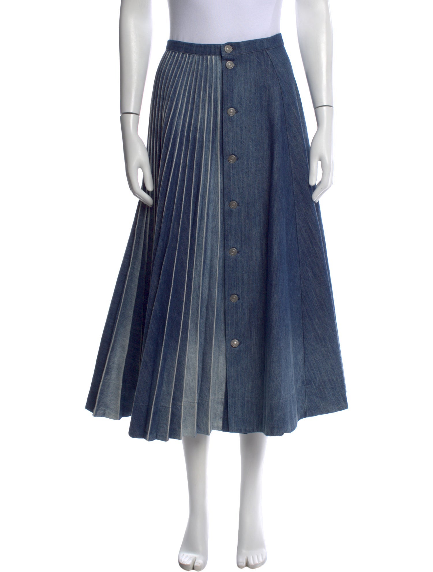 Christian Dior Pleated Accents Midi Length Skirt