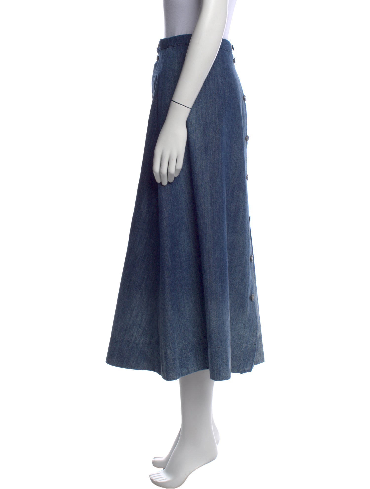 Christian Dior Pleated Accents Midi Length Skirt