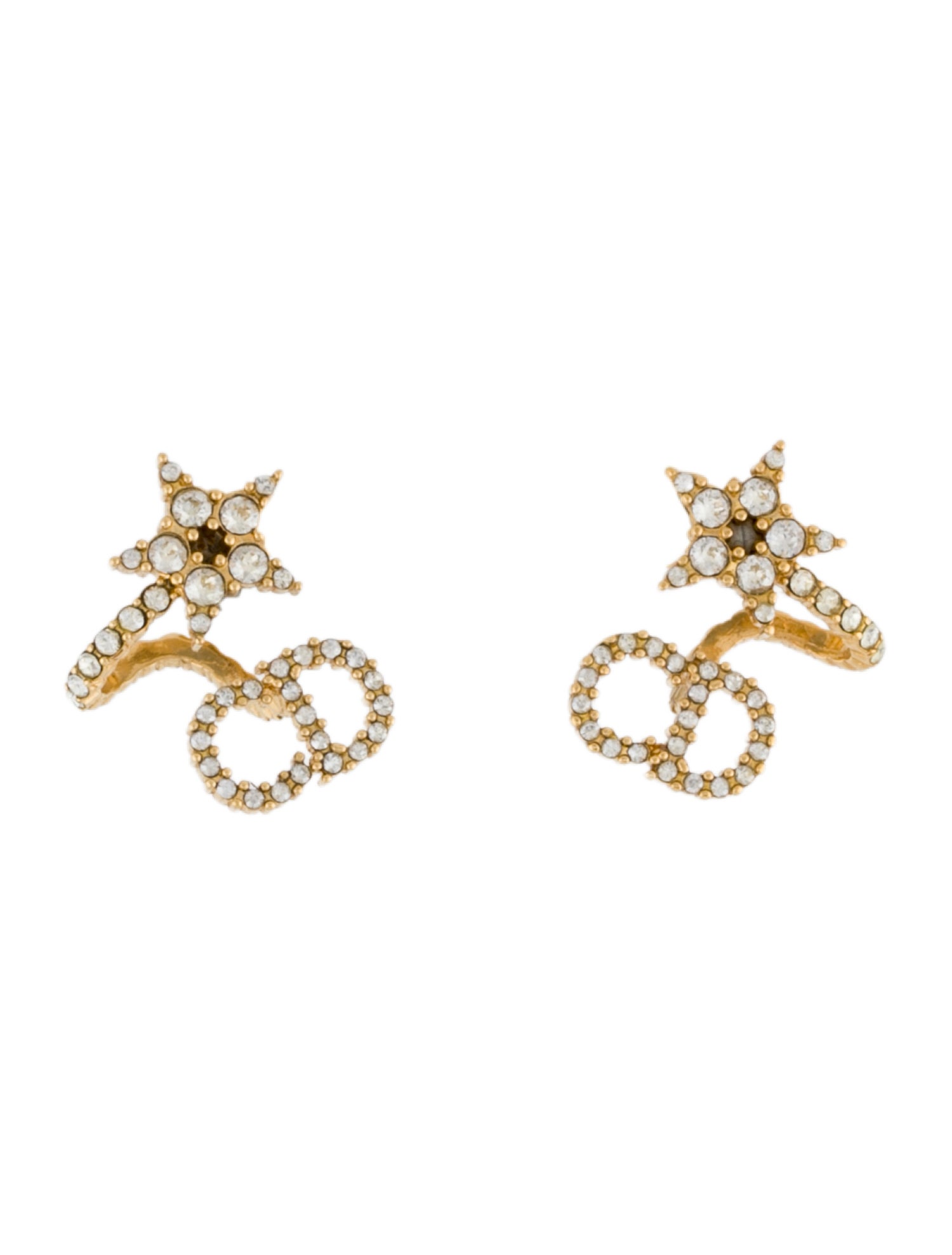 Christian Dior Crystal Clair D Lune Earrings