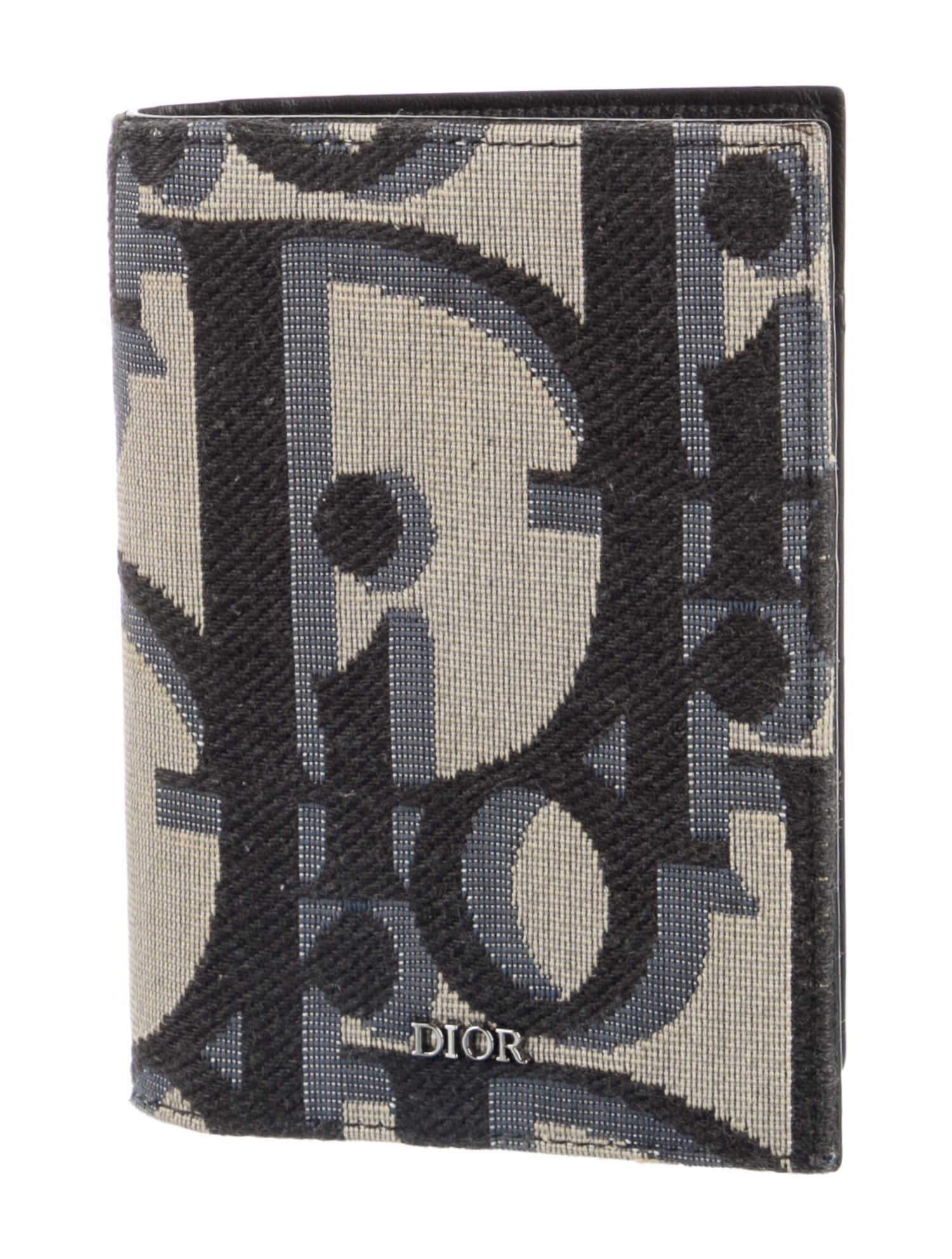 DIOR MEN Passport Cover Oblique Jacquard Bifold Wallet