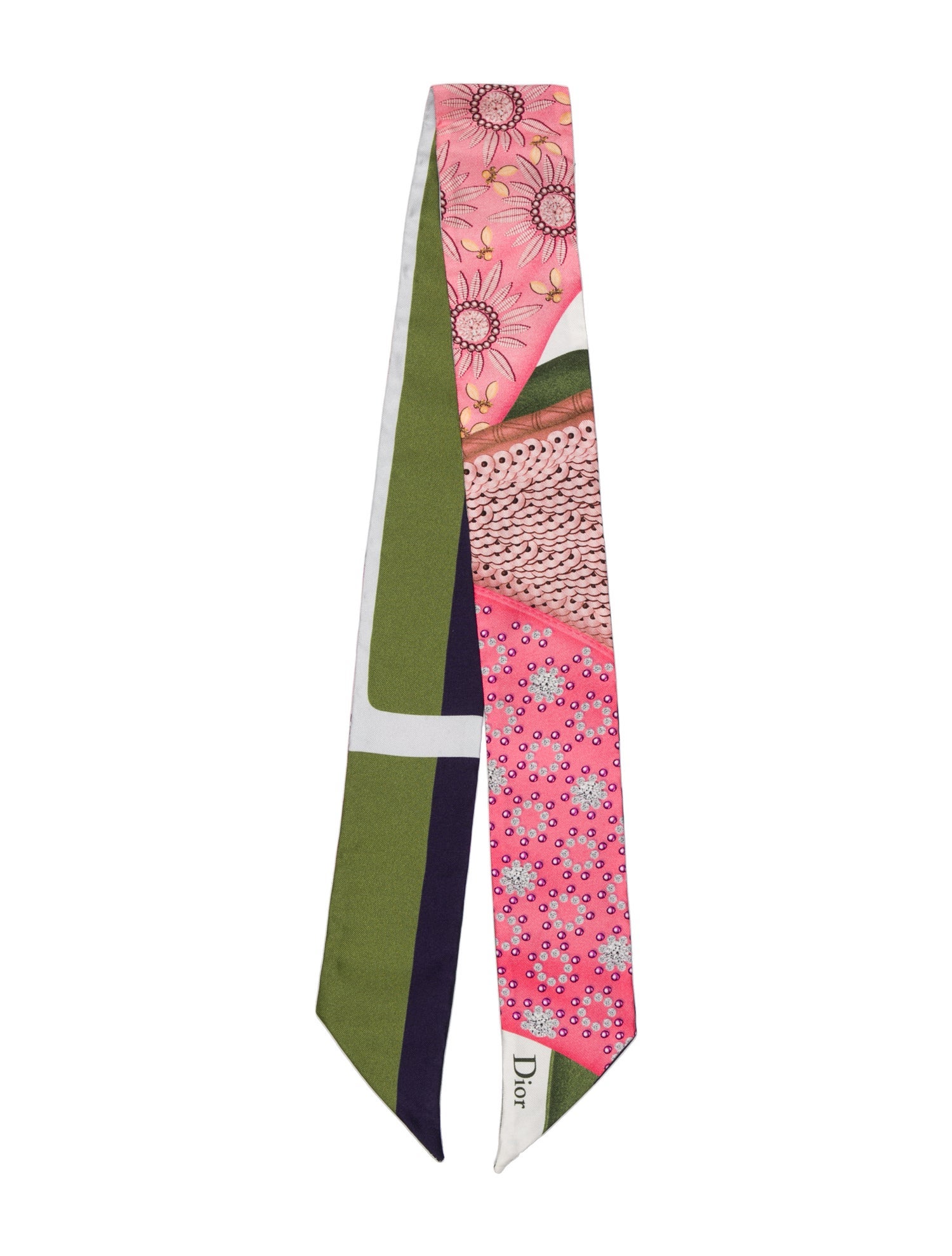 Christian Dior Silk Floral Print Stole