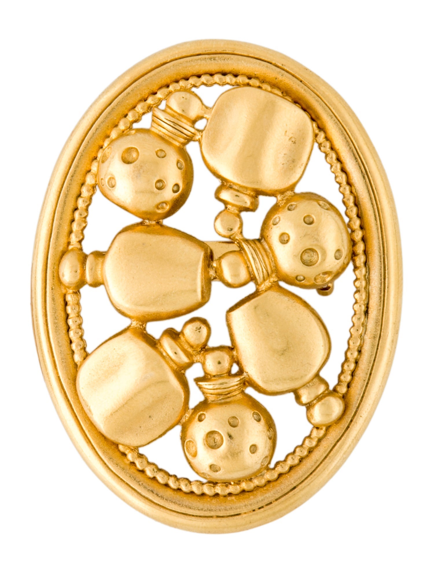 Christian Dior Vintage Parfums Oval Pin Brooch