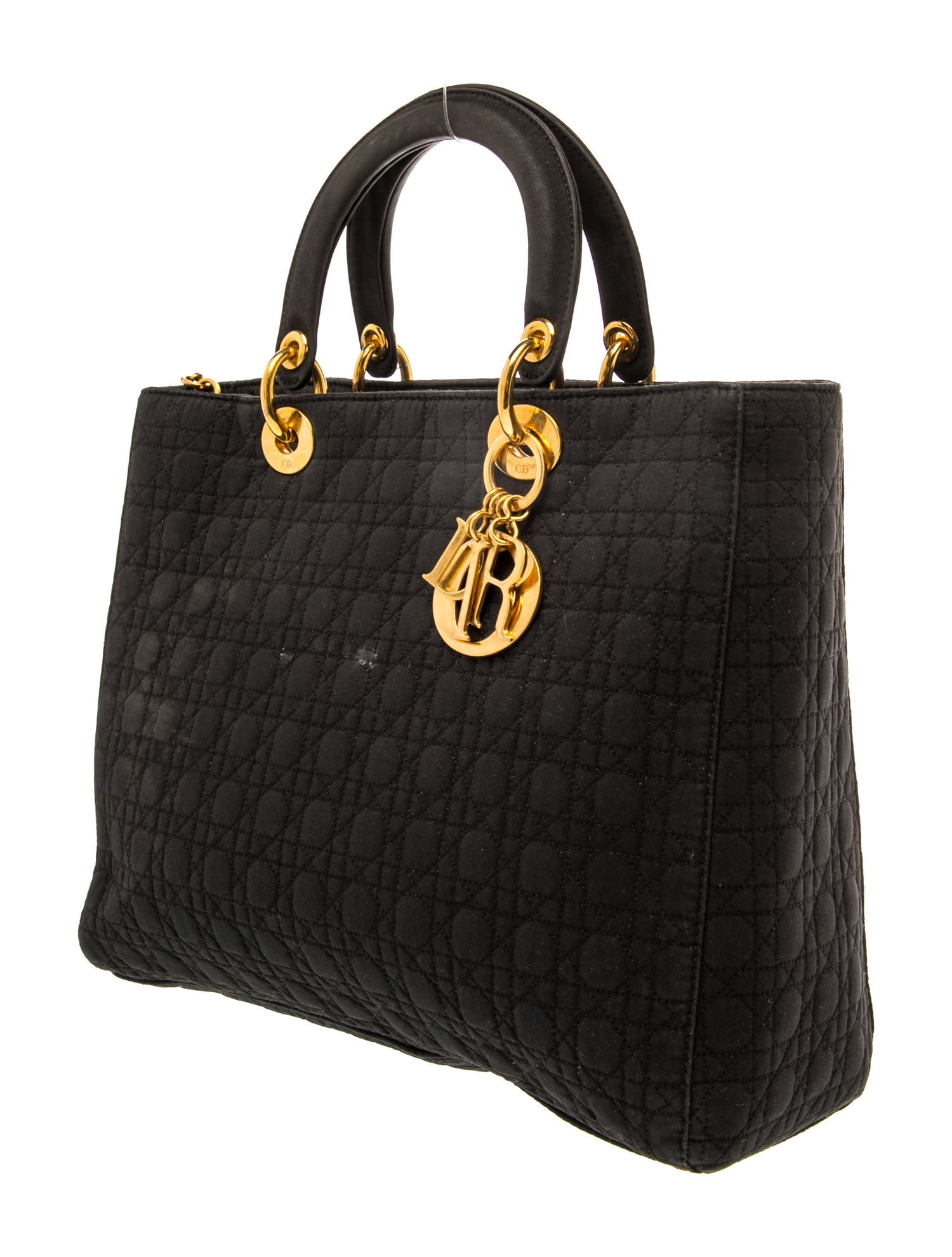 Christian Dior Cannage Lady Dior - Black Handle Bags, Handbags