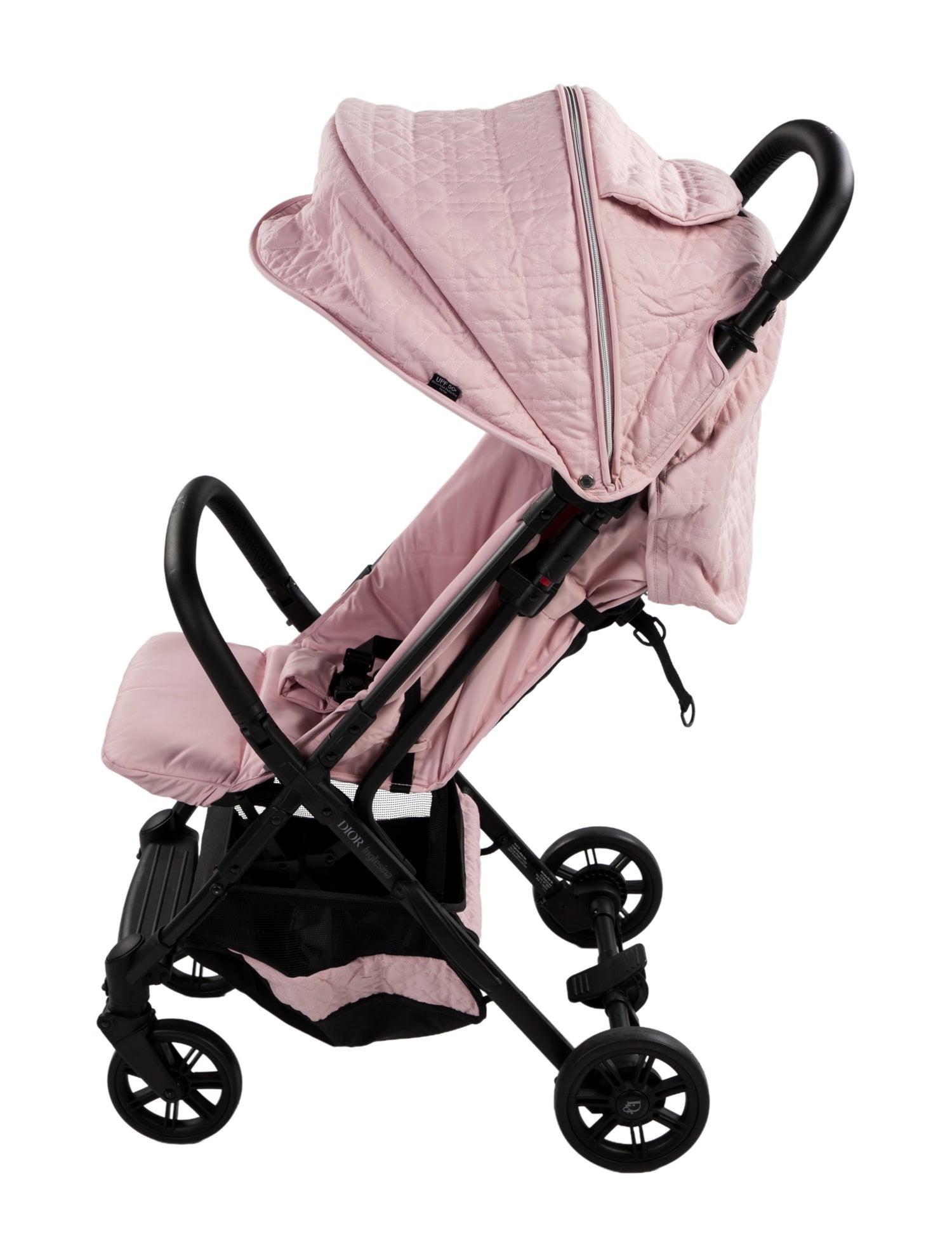 Baby Dior Christian Dior Water-Repellent Cannage Stroller - Pink