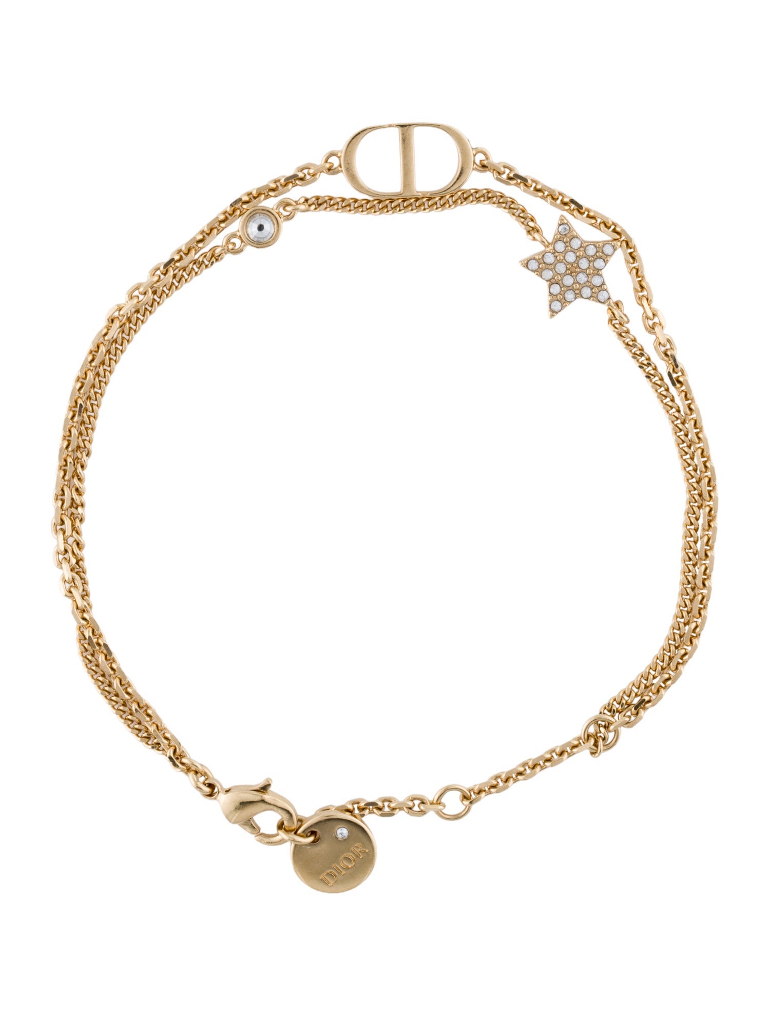 Christian Dior Crystal Petit CD Multistrands Bracelet