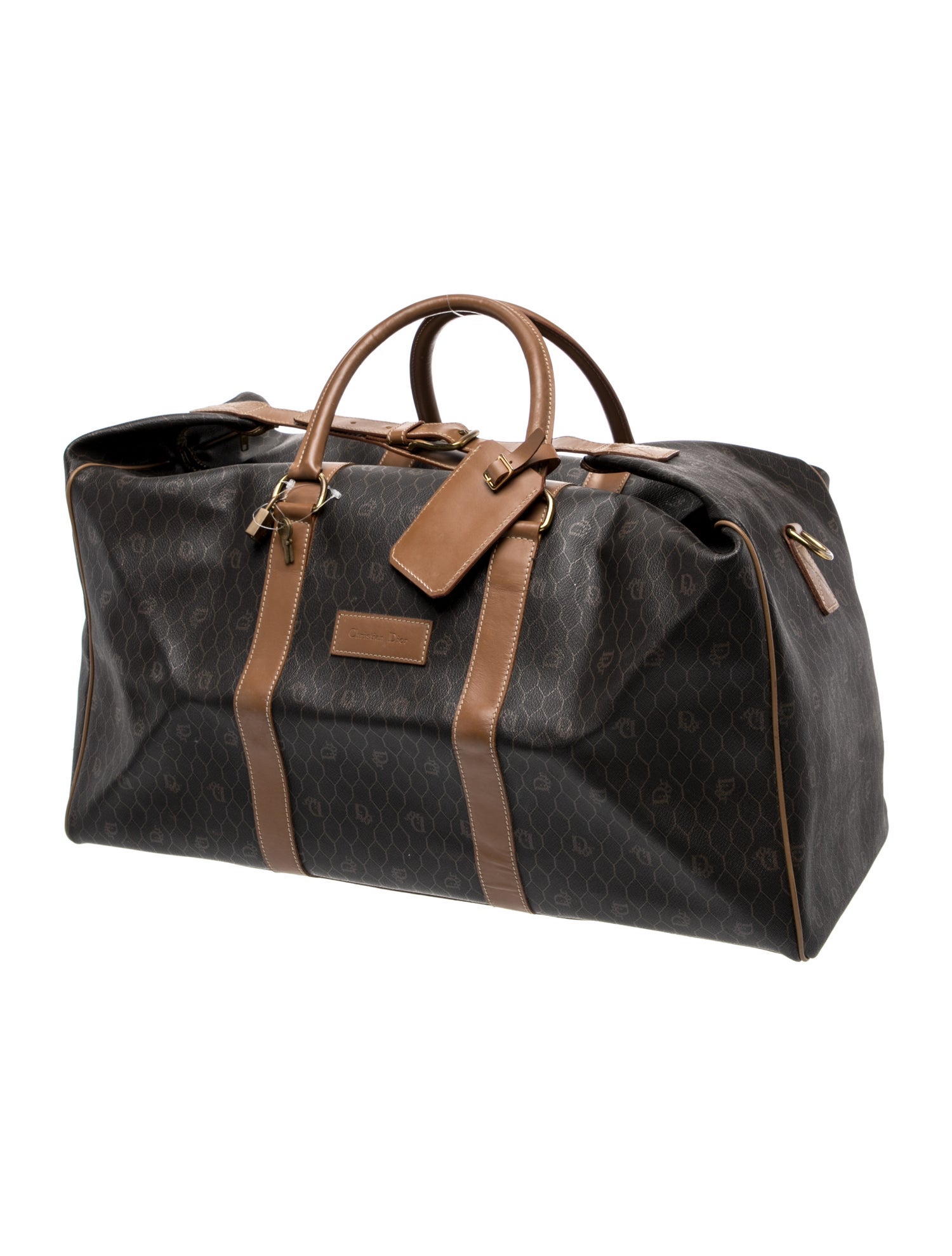 L*.様 Christian DIOR 3Way キルティング エナメル ショル Christian Dior Signature Honeycomb Vintage - Brown Luggage and